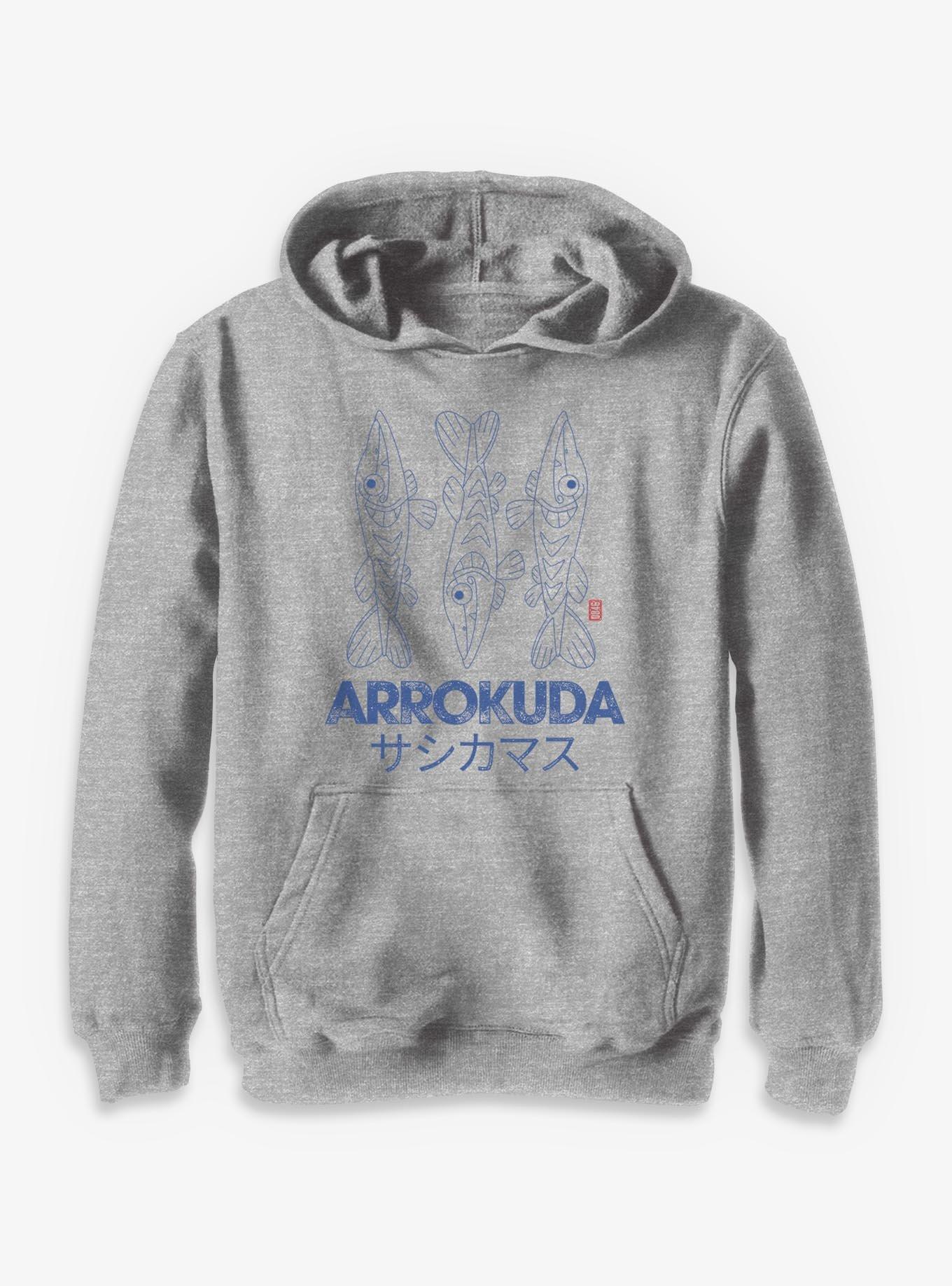Pokemon Arrokuda Gyotaku  Youth Hoodie, , hi-res
