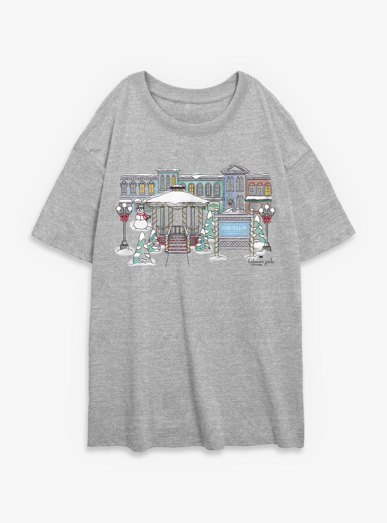 Gilmore Girls Stars Hollow Winter Womens Oversized T-Shirt, , hi-res