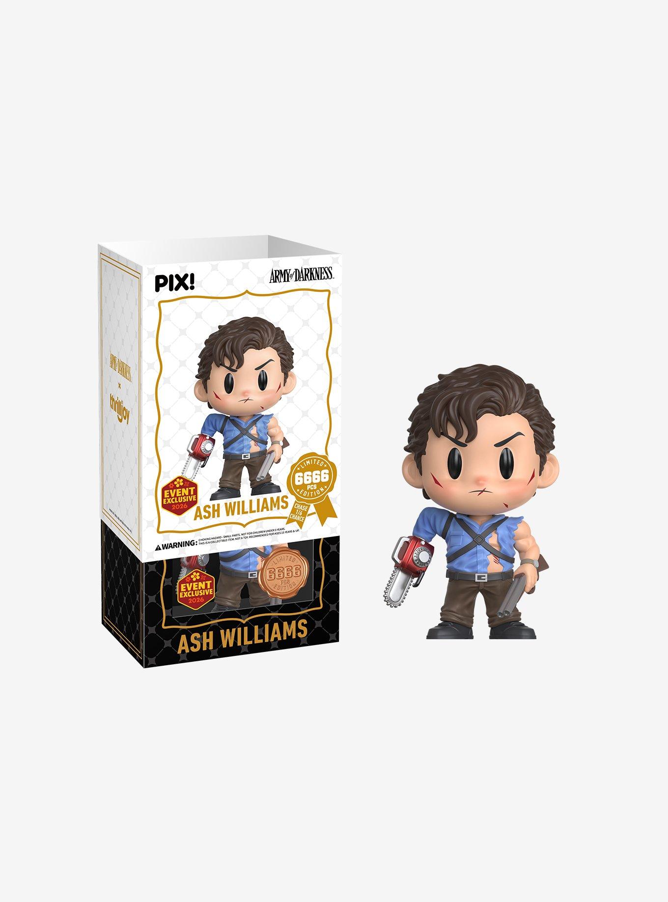 BACK to BACKRIP SLYMEDragon Ashコラボ3点セット Thrilljoy Army of Darkness Pix! Ash Williams Vinyl Figure (Spring