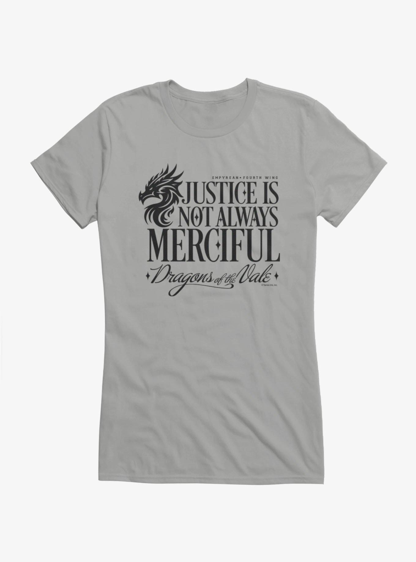 Fourth Wing The Empyrean Justice Is Not Merciful Girls T-Shirt, , hi-res