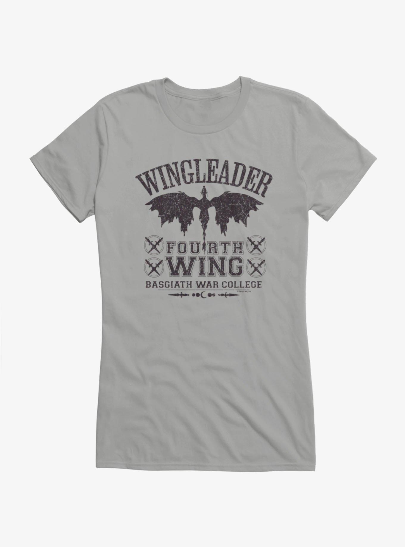 Fourth Wing The Empyrean Wingleader Basgiath War College Girls T-Shirt, SPORT GRAY, hi-res