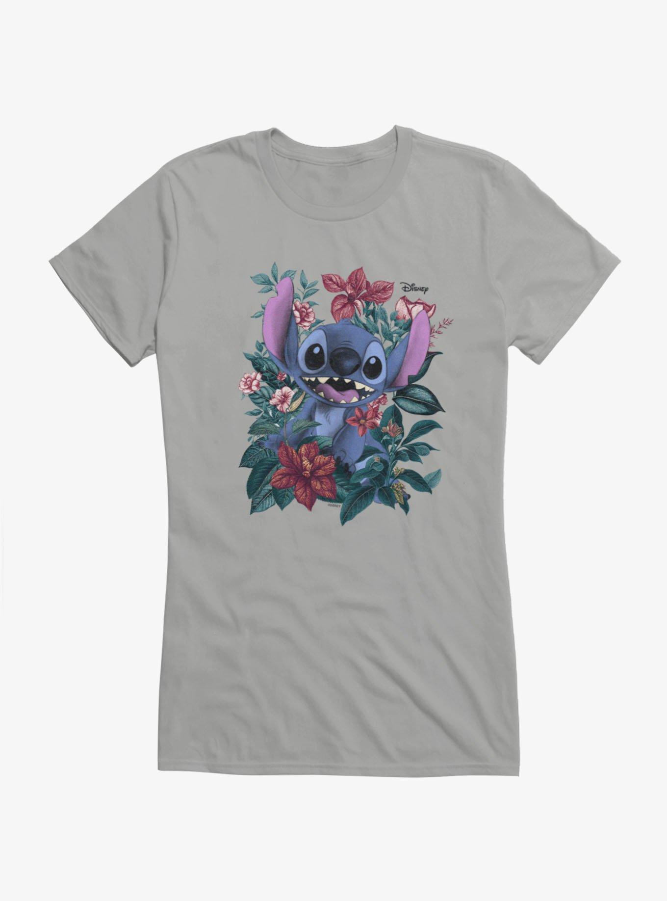 Disney Lilo & Stitch Stitch In Garland Of Flowers Girls T-Shirt, , hi-res