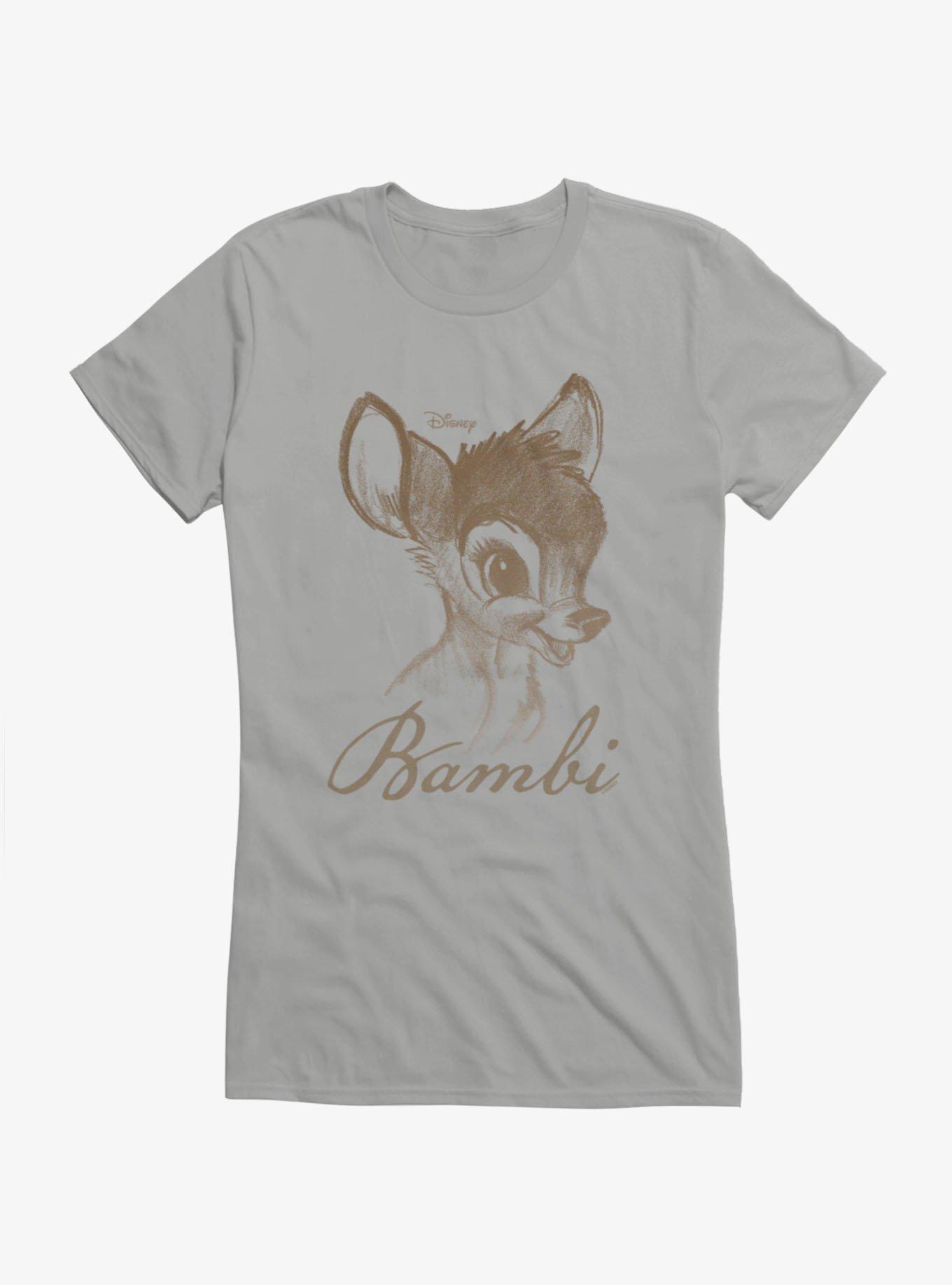 Disney Bambi Classic Face Sketch Girls T-Shirt