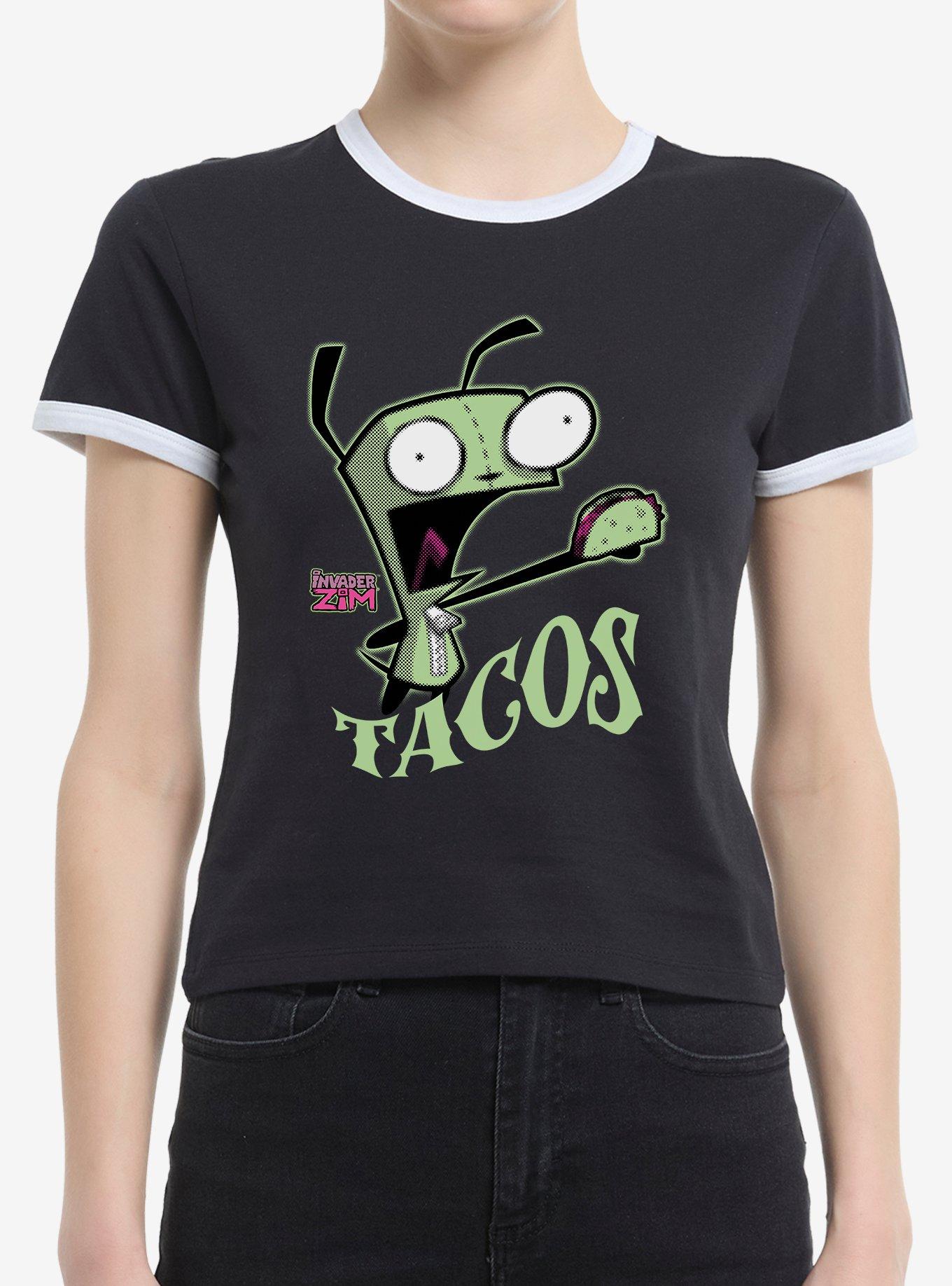 Invader Zim GIR Tacos Ringer Womens T-Shirt, , hi-res