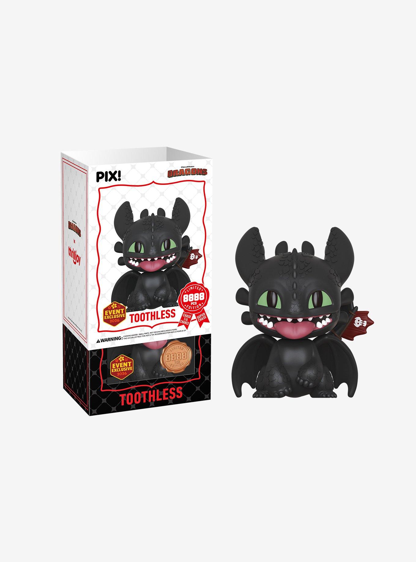 Thrilljoy How To Train Your Dragon Pix! Toothless Collectible Figure Hot Topic Exclusive, , hi-res
