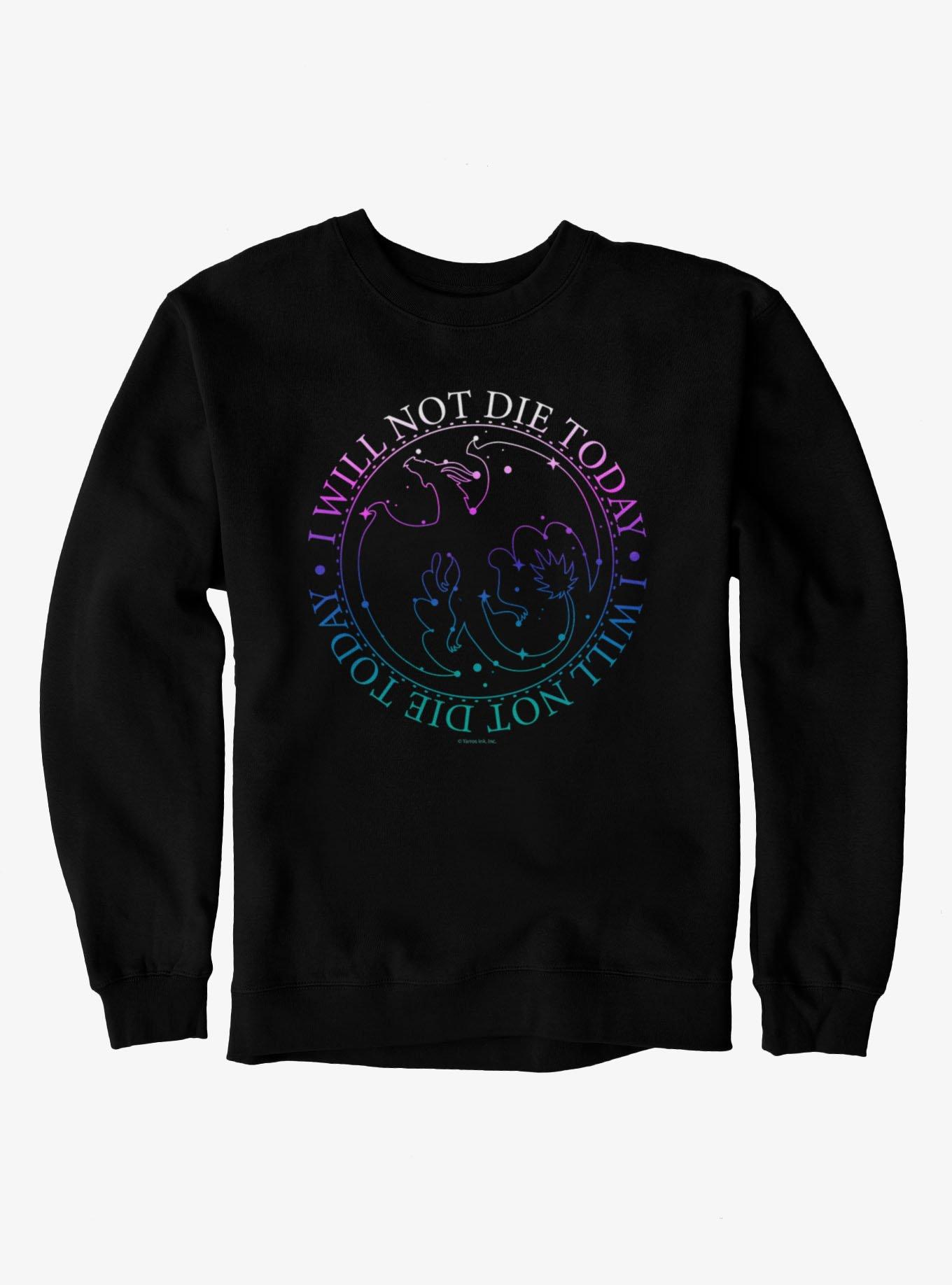 Fourth Wing The Empyrean I Will Not Die Circle Sweatshirt, , hi-res