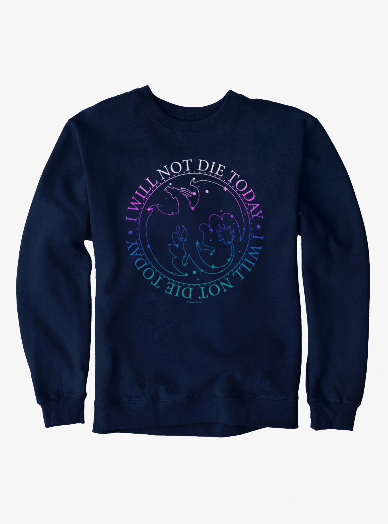 Fourth Wing The Empyrean I Will Not Die Circle Sweatshirt, , hi-res