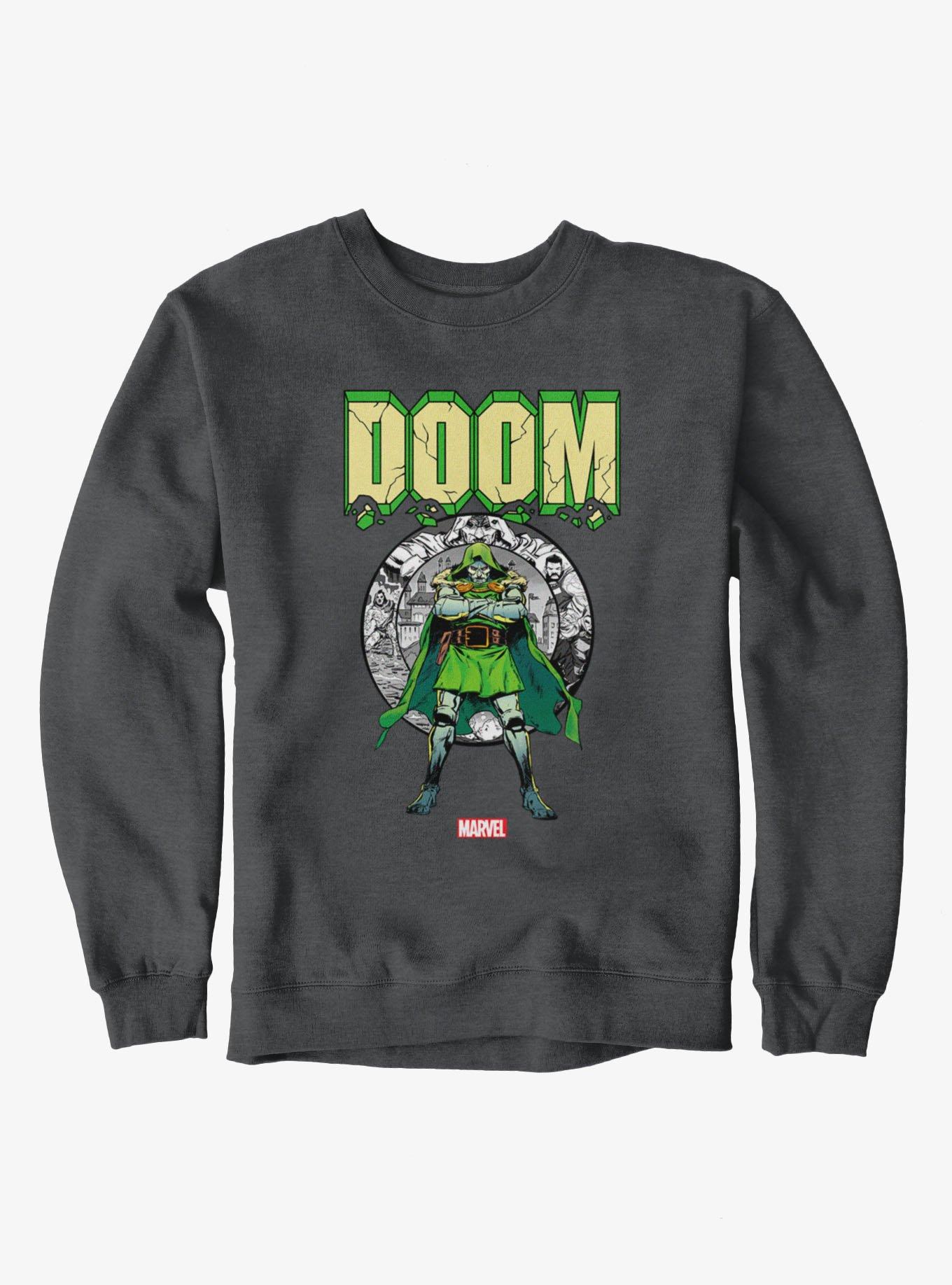 Marvel Comics Retro Doctor Doom Crumble Pose Sweatshirt