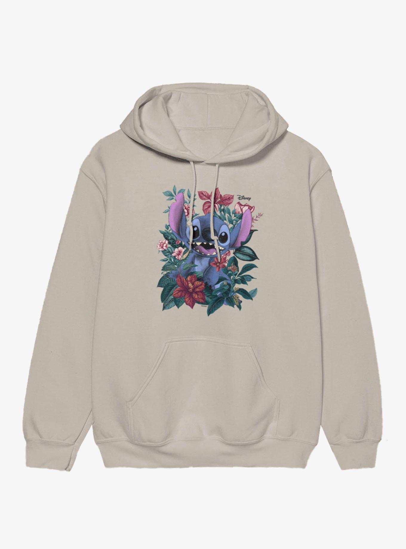 Disney Lilo & Stitch Stitch In Garland Of Flowers Hoodie, , hi-res