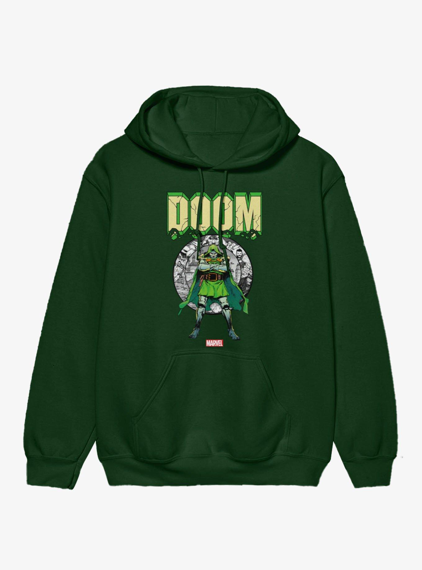 Marvel Comics Retro Doctor Doom Crumble Pose Hoodie