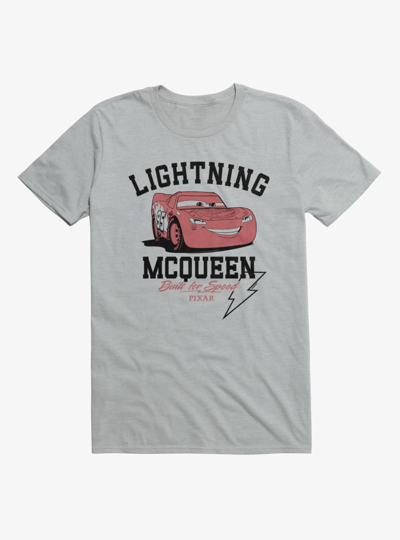 Disney Pixar Cars Lightning McQueen Built For Speed T-Shirt