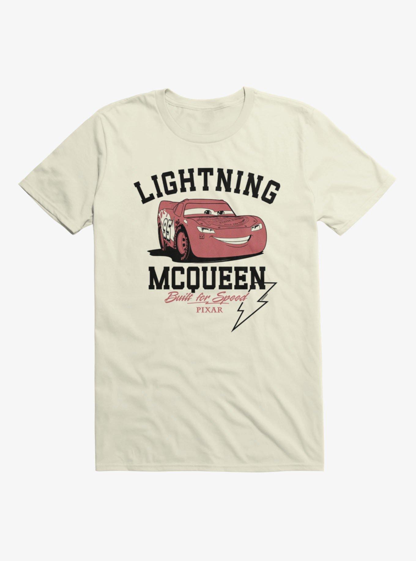 Disney Pixar Cars Lightning McQueen Built For Speed T-Shirt, NATURAL, hi-res