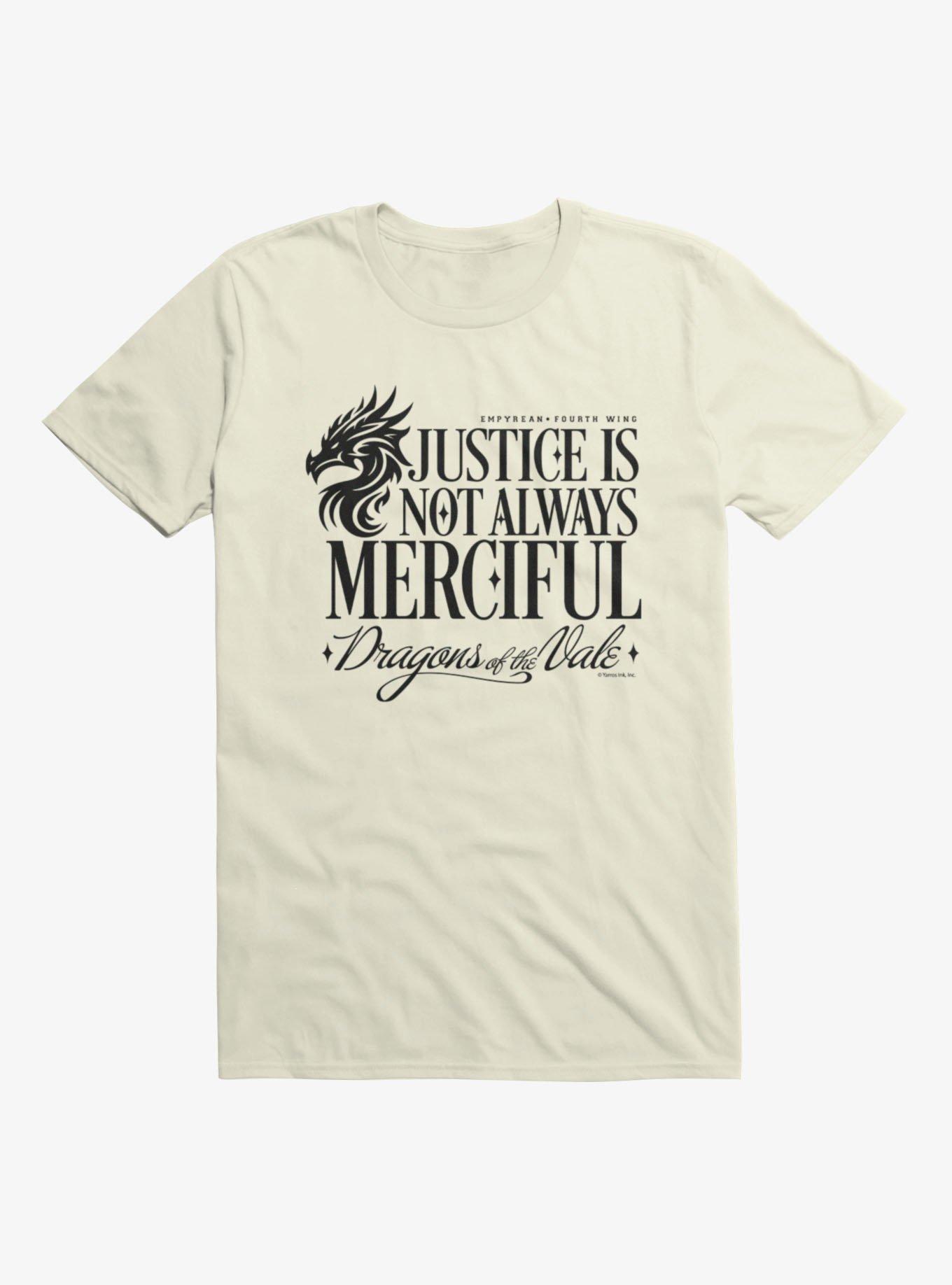 Fourth Wing The Empyrean Justice Is Not Merciful T-Shirt, , hi-res