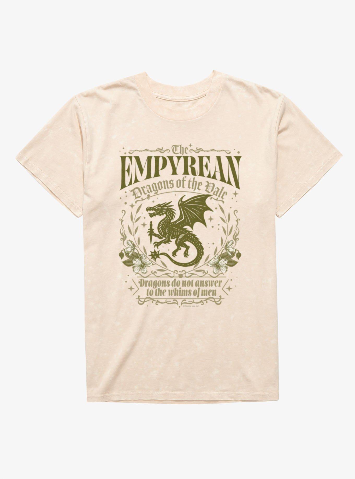 Fourth Wing The Empyrean Dragons Do Not Answer Men Mineral Wash T-Shirt