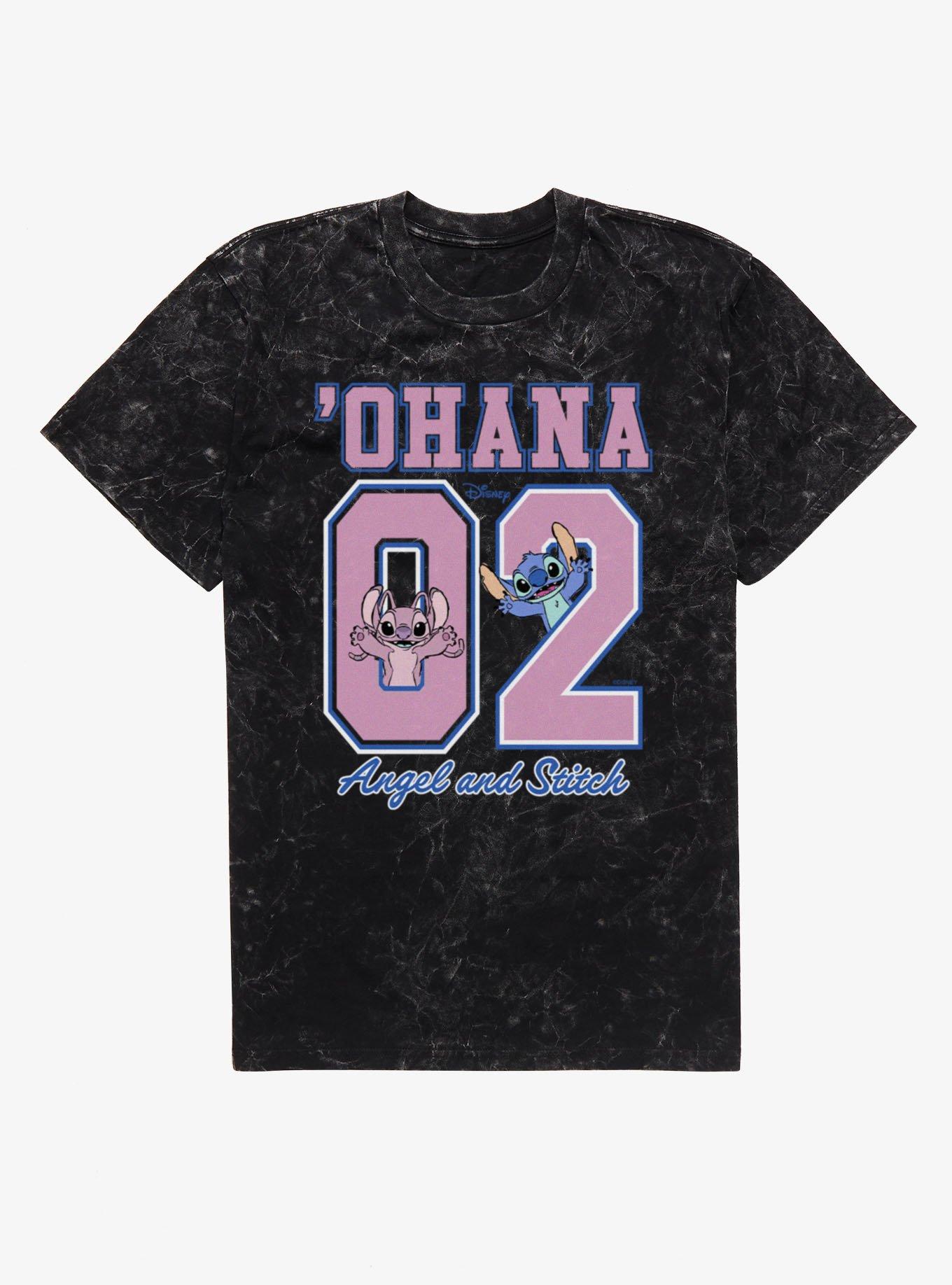 Disney Lilo & Stitch Stitch And Angel Ohana Mineral Wash T-Shirt