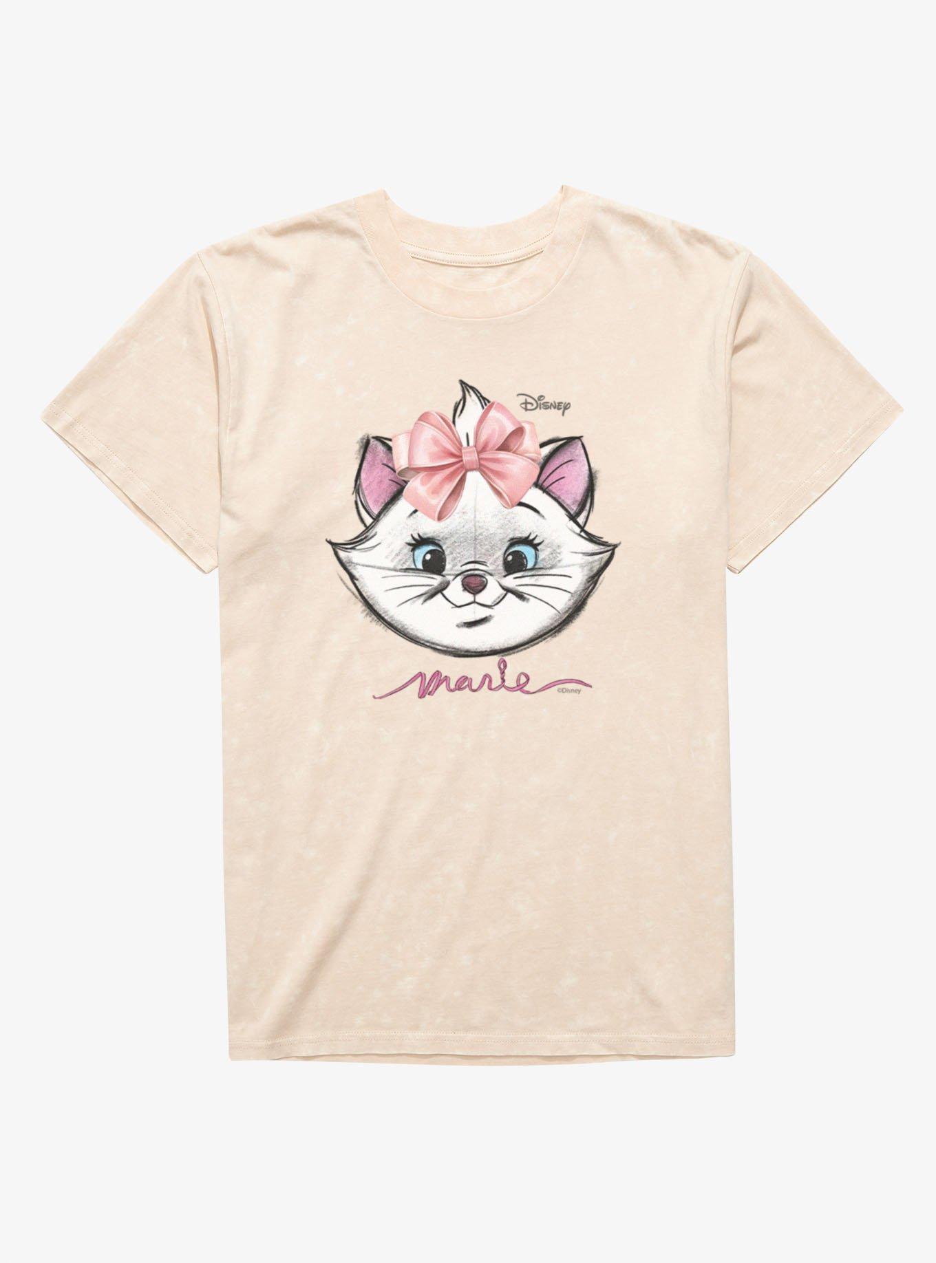 Disney The Aristocats Marie Face Sketch Mineral Wash T-Shirt, , hi-res