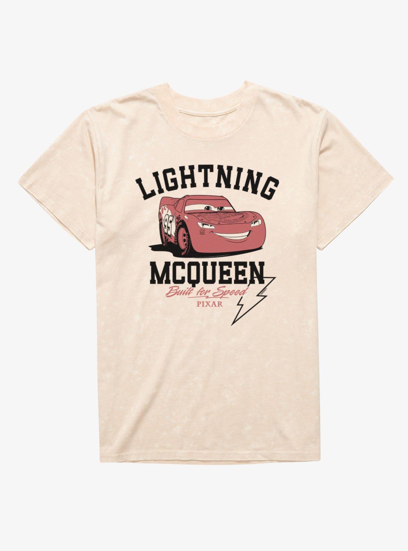 Disney Pixar Cars Lightning McQueen Built For Speed Mineral Wash T-Shirt, , hi-res