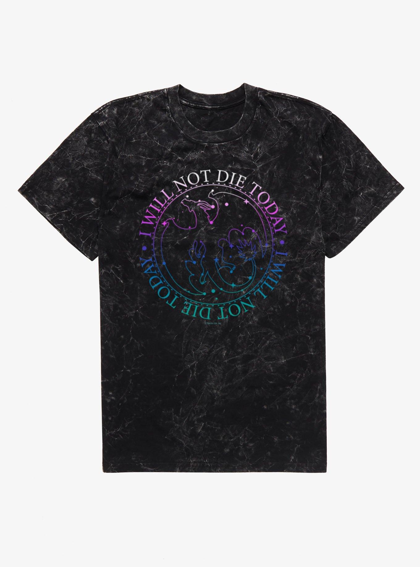 Fourth Wing The Empyrean I Will Not Die Circle Mineral Wash T-Shirt
