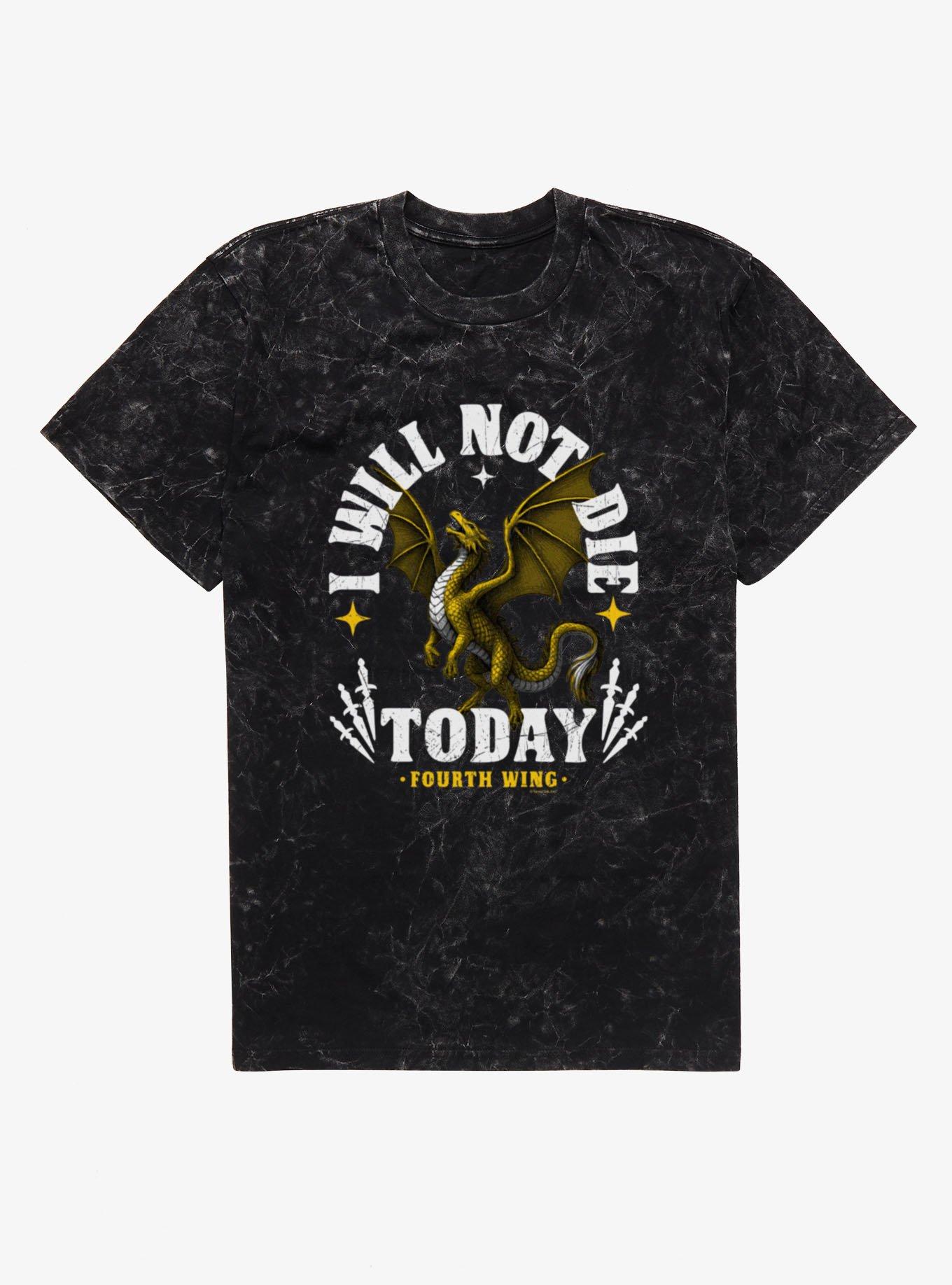 Fourth Wing The Empyrean Will Not Die Arch Mineral Wash T-Shirt, , hi-res