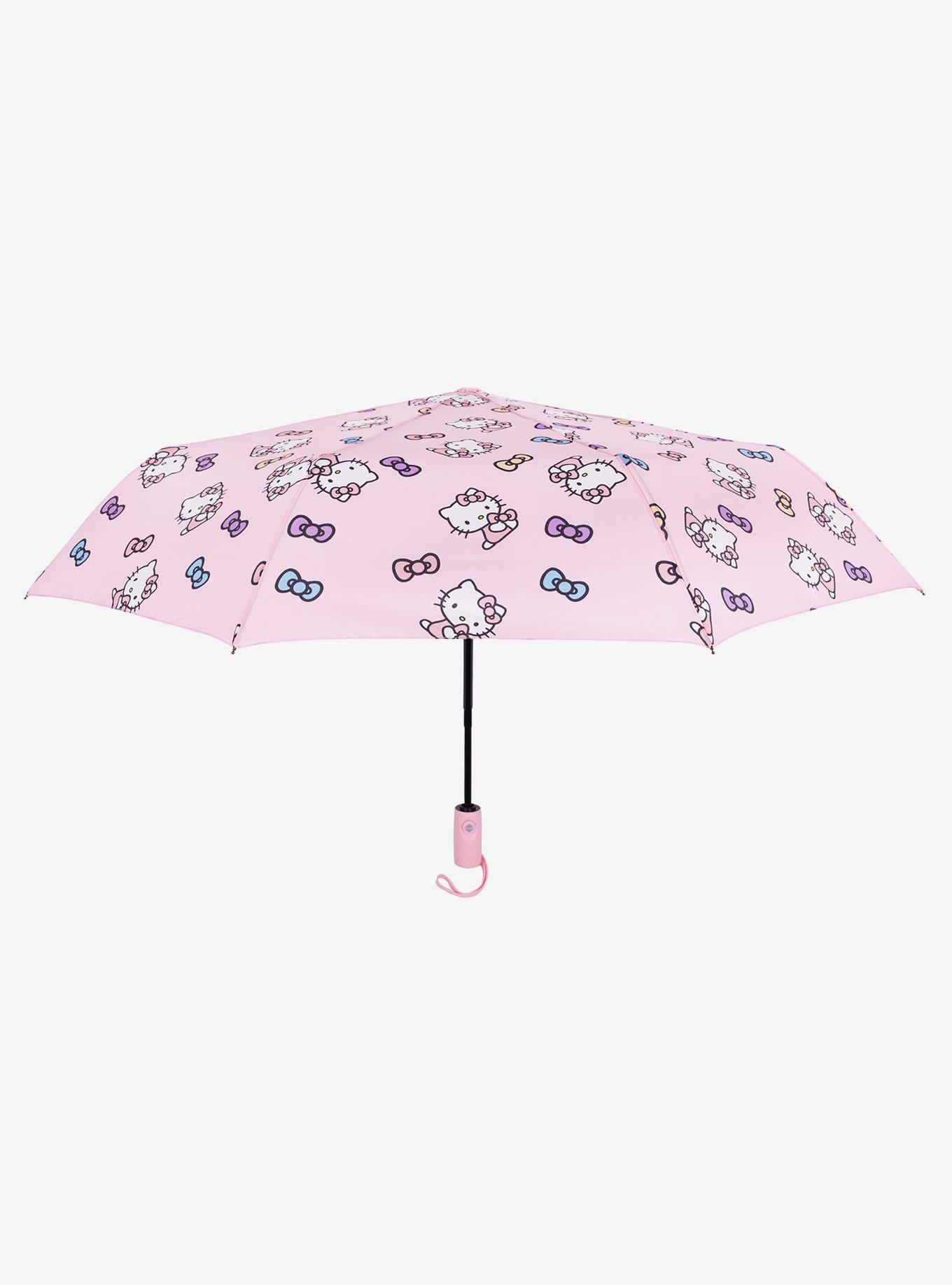 Hello Kitty Gradient Bow Pink with Multicolor Print Umbrella, , hi-res