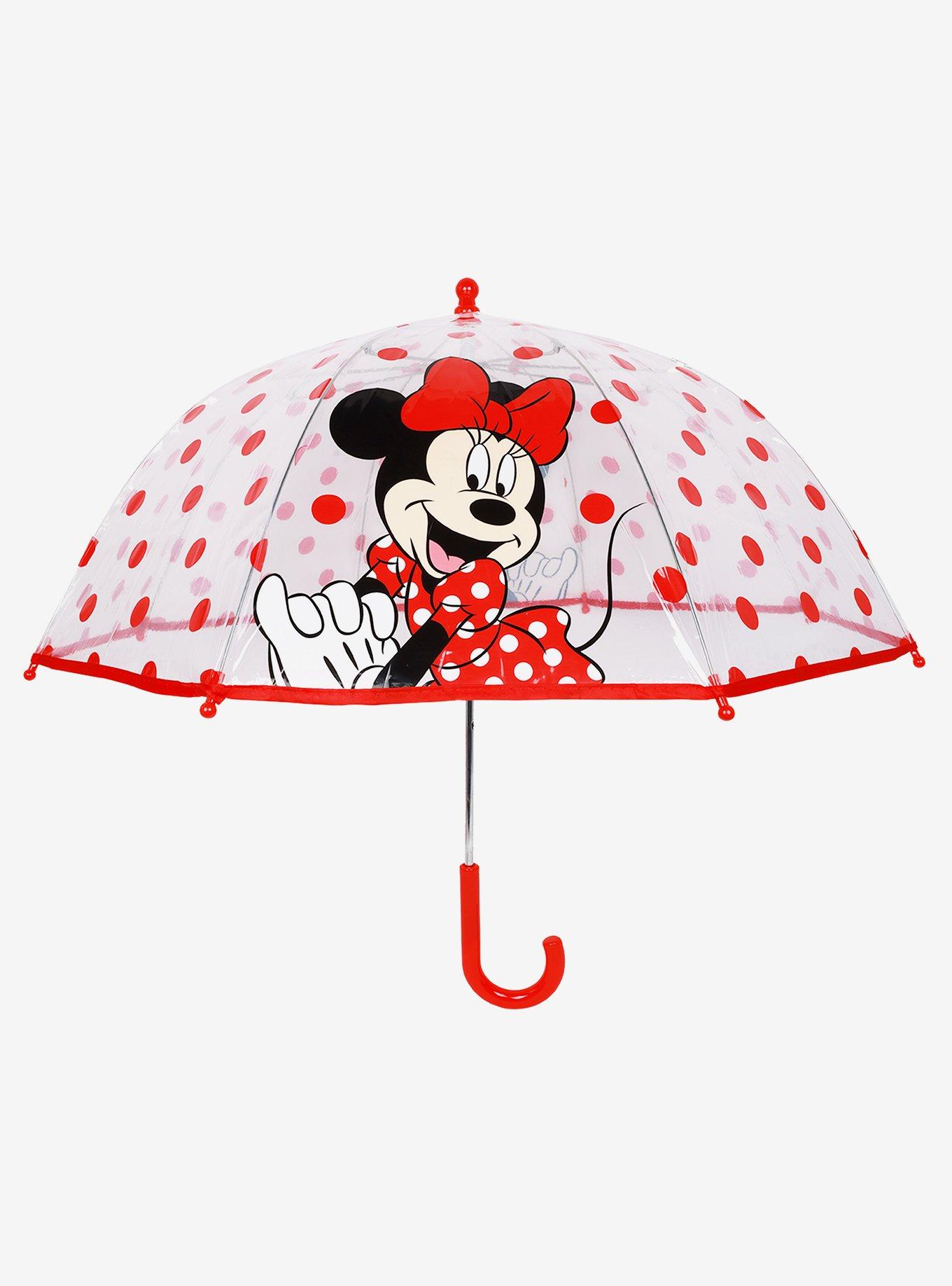 Disney Minnie Mouse Clear Dome Kids Umbrella, , hi-res