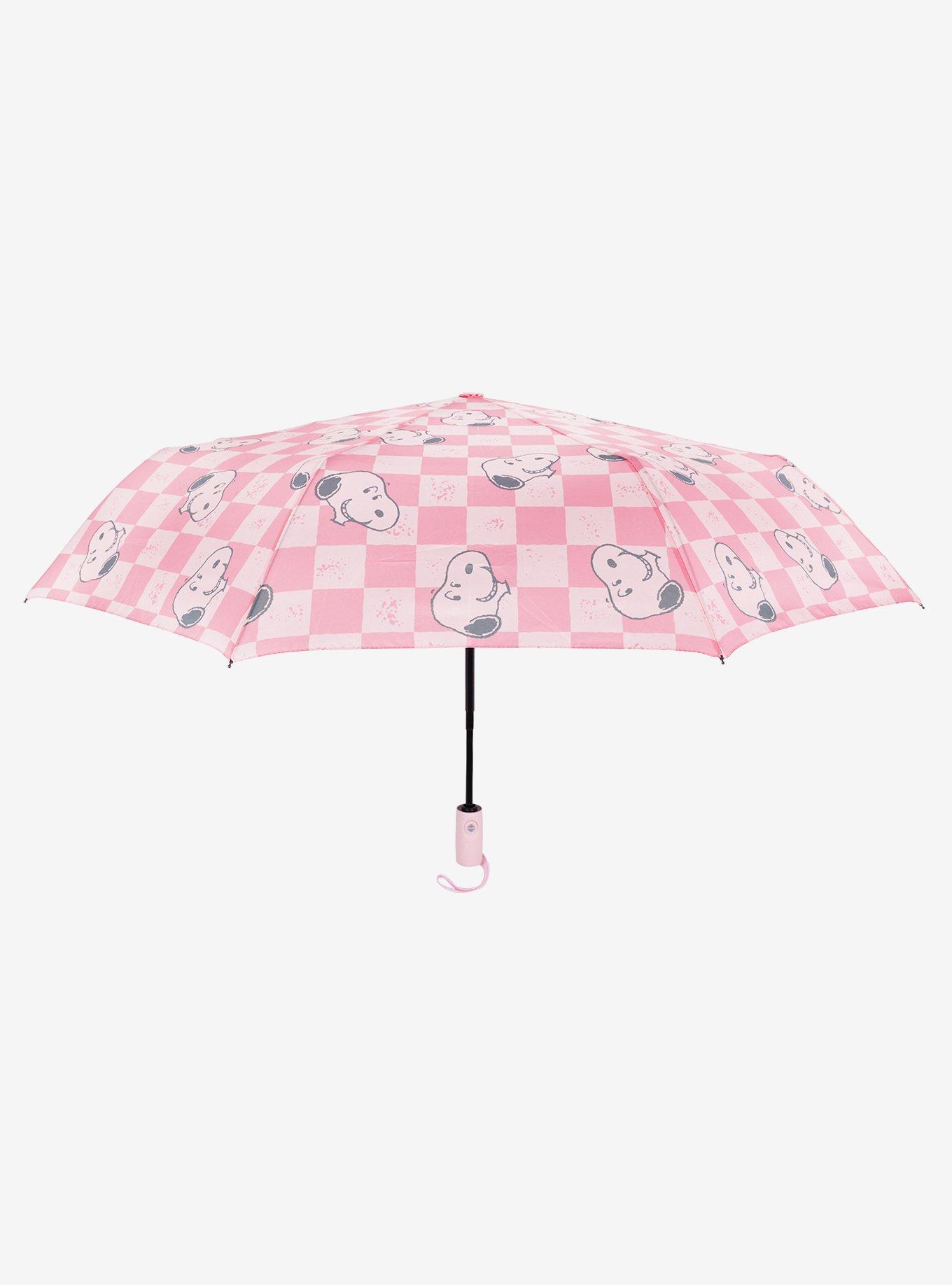 Peanuts Snoopy Pink Checker Umbrella, , hi-res