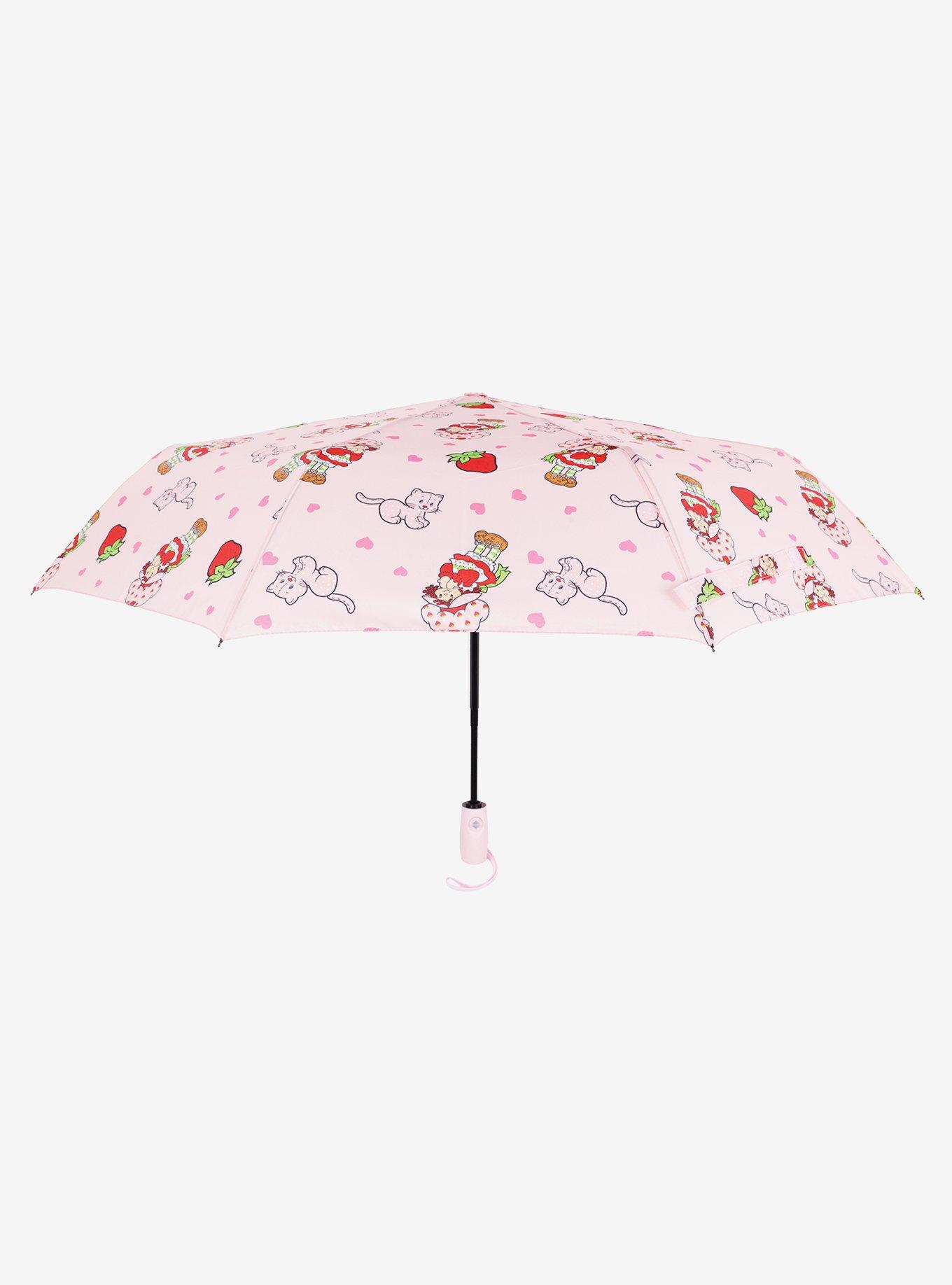 Strawberry Shortcake Heart Print Compact Umbrella, , hi-res