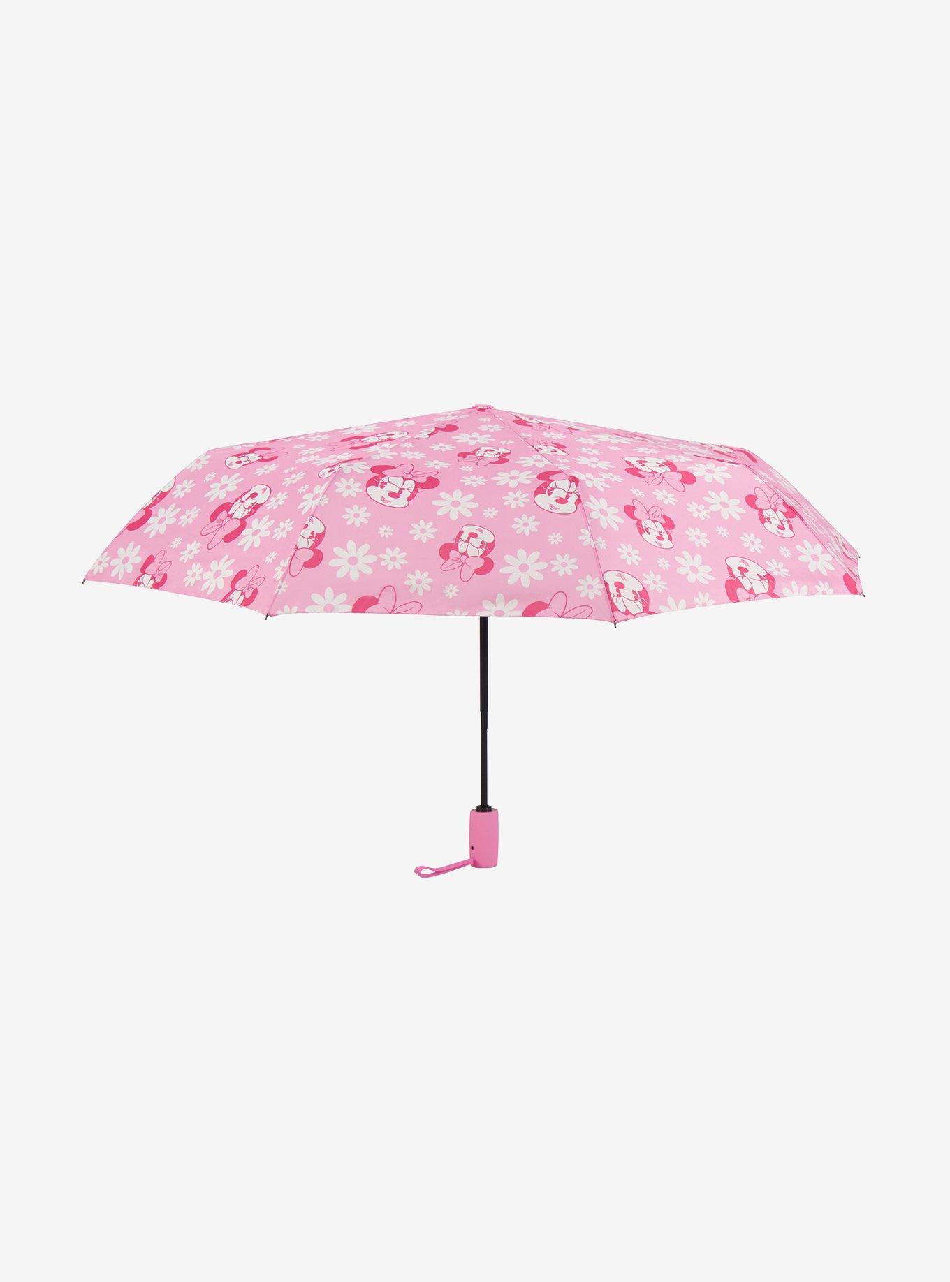 Disney Minnie Mouse All-Pink Floral Umbrella, , hi-res