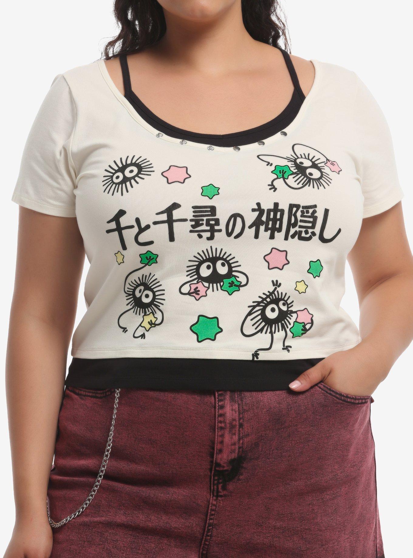Her Universe Studio Ghibli® Spirited Away Soot Sprites Girls Crop Twofer Top Plus Size