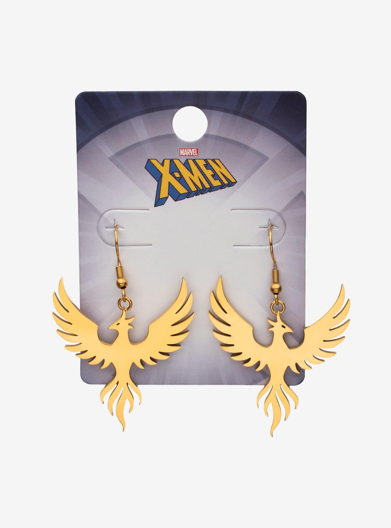 Marvel X-Men Phoenix Silhouette Drop Earrings, , hi-res