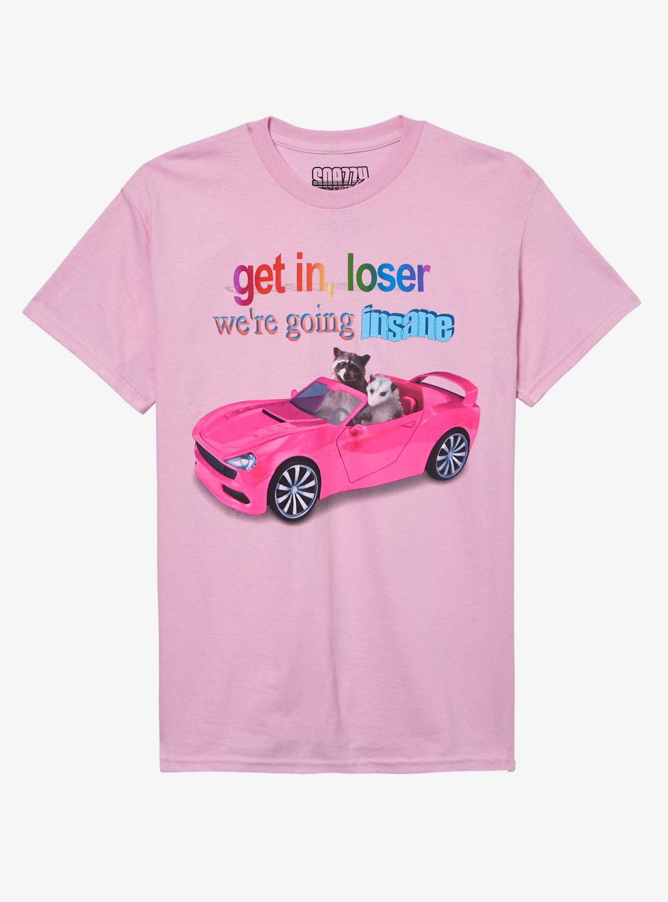 Get In Loser Insane Car T-Shirt By Snazzy Seagull, , hi-res