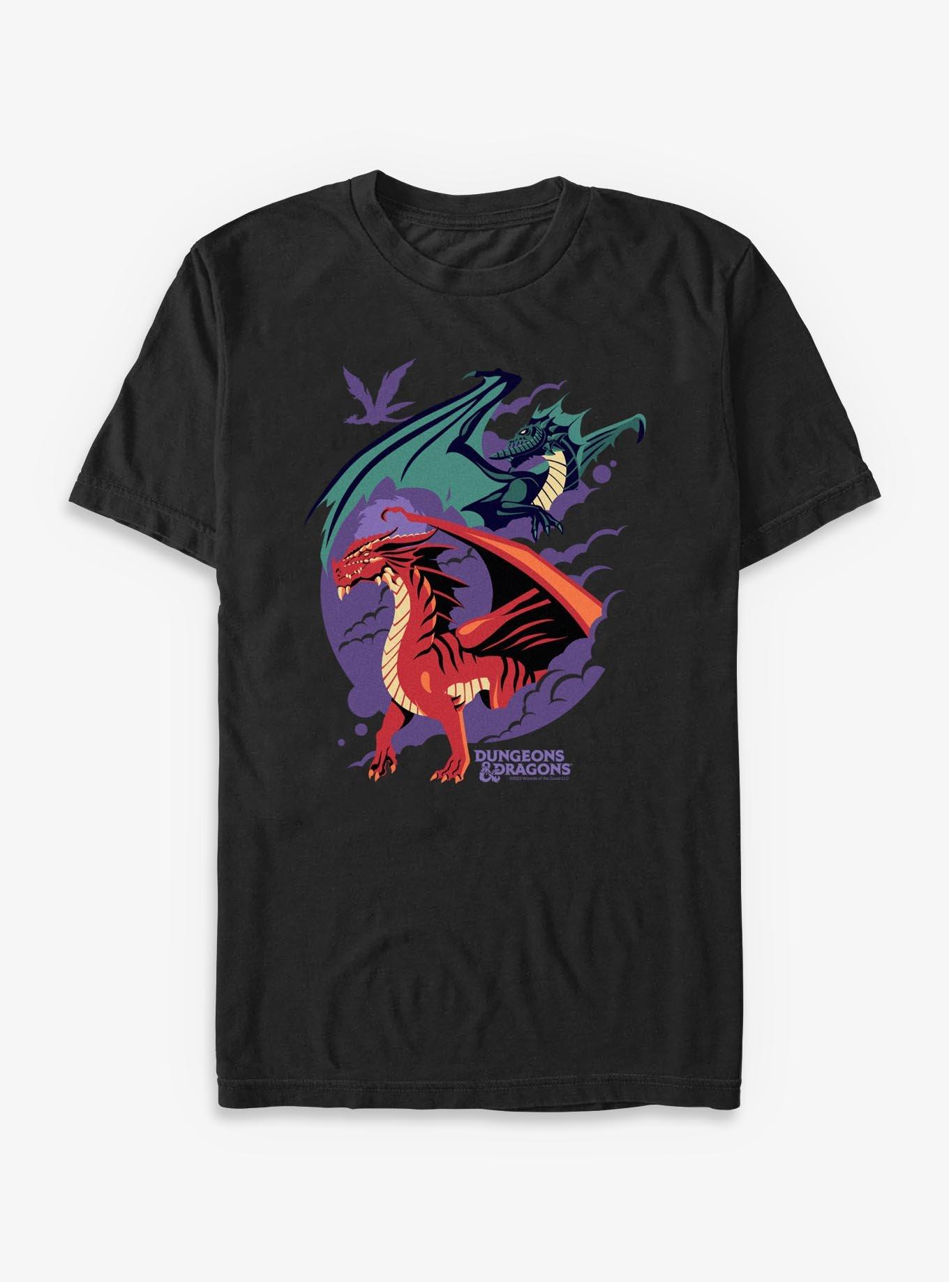 Dungeons & Dragons Red And Green Dragons T-Shirt, , hi-res