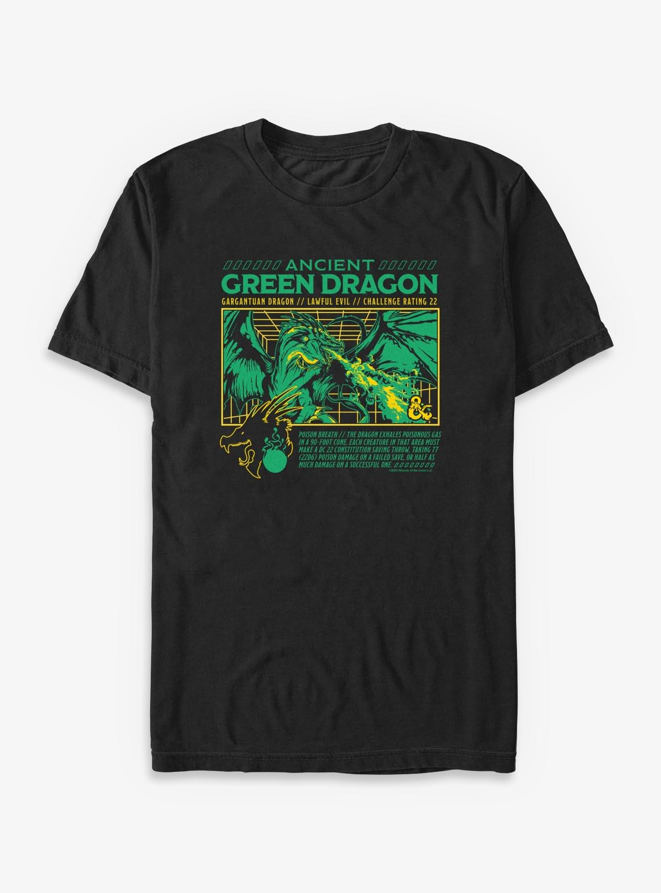 Dungeons & Dragons Ancient Green Dragon Stats T-Shirt