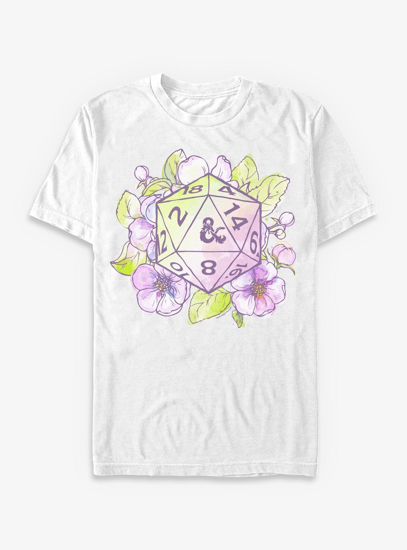 Dungeons & Dragons D20 Flowers T-Shirt, , hi-res