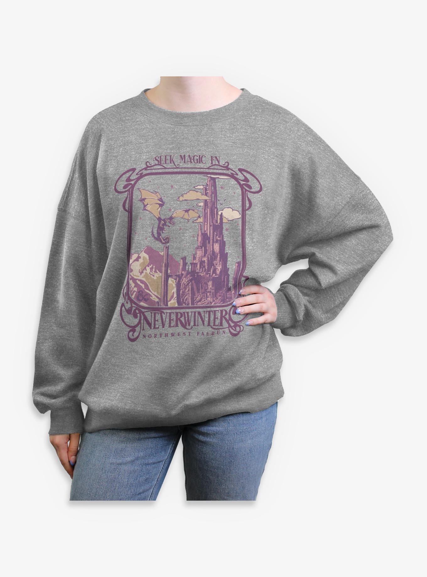Dungeons & Dragons Seek Magic In Neverwinter Girls Oversized Sweatshirt