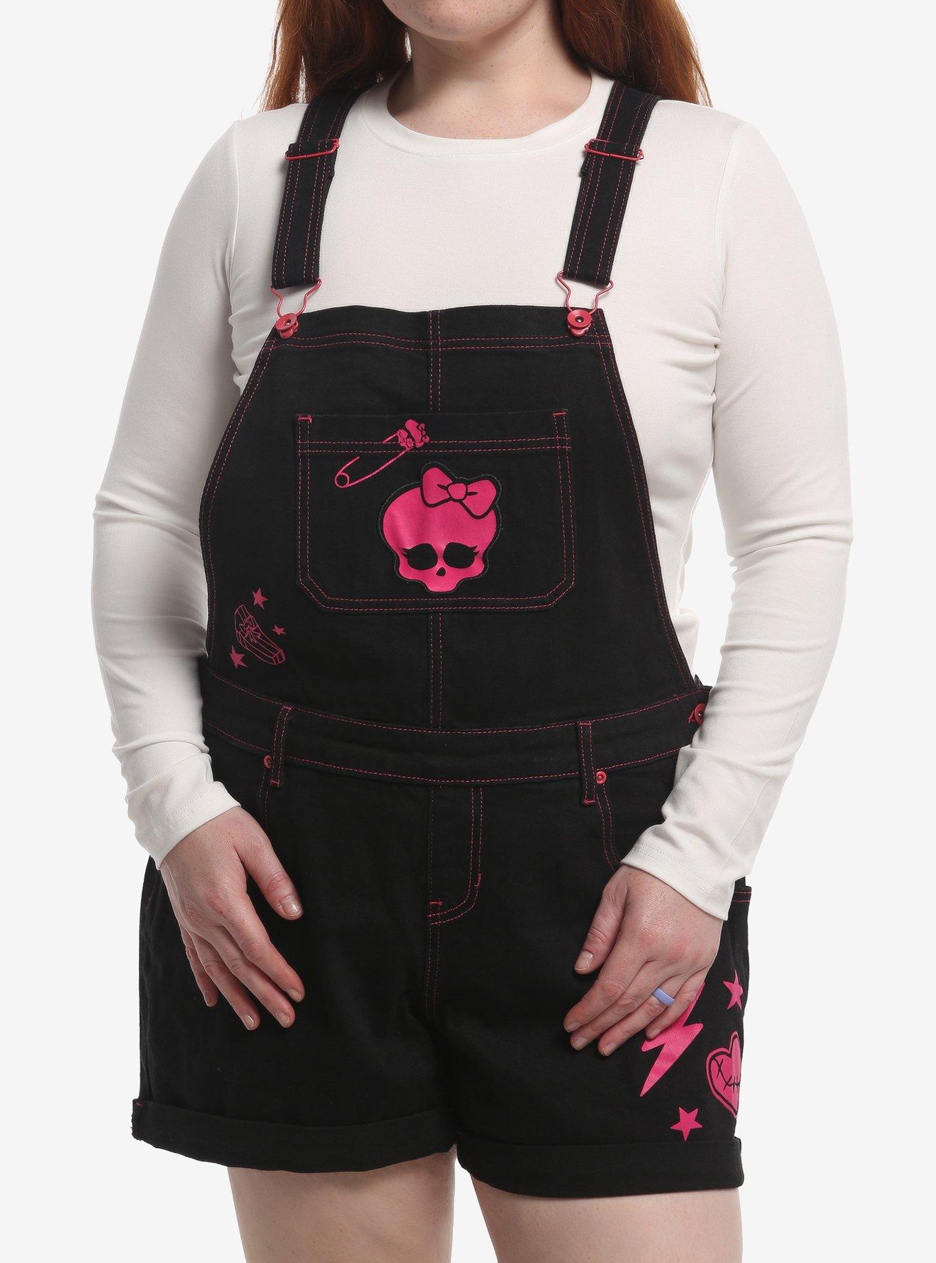 Monster High Pink Icons Shortalls Plus Size, , hi-res