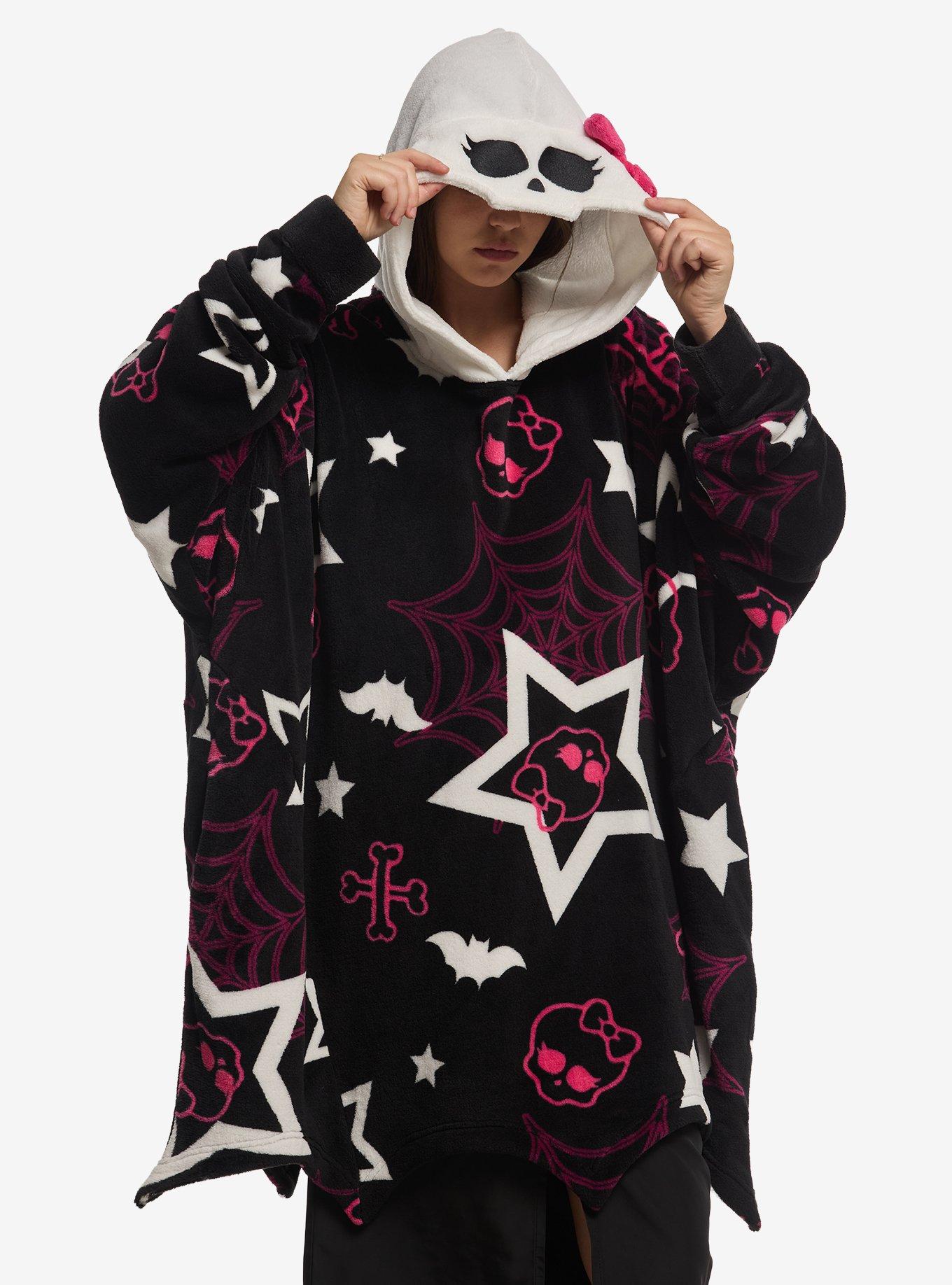 Monster High Skullette Icons Fuzzy Oversized Hoodie, , hi-res
