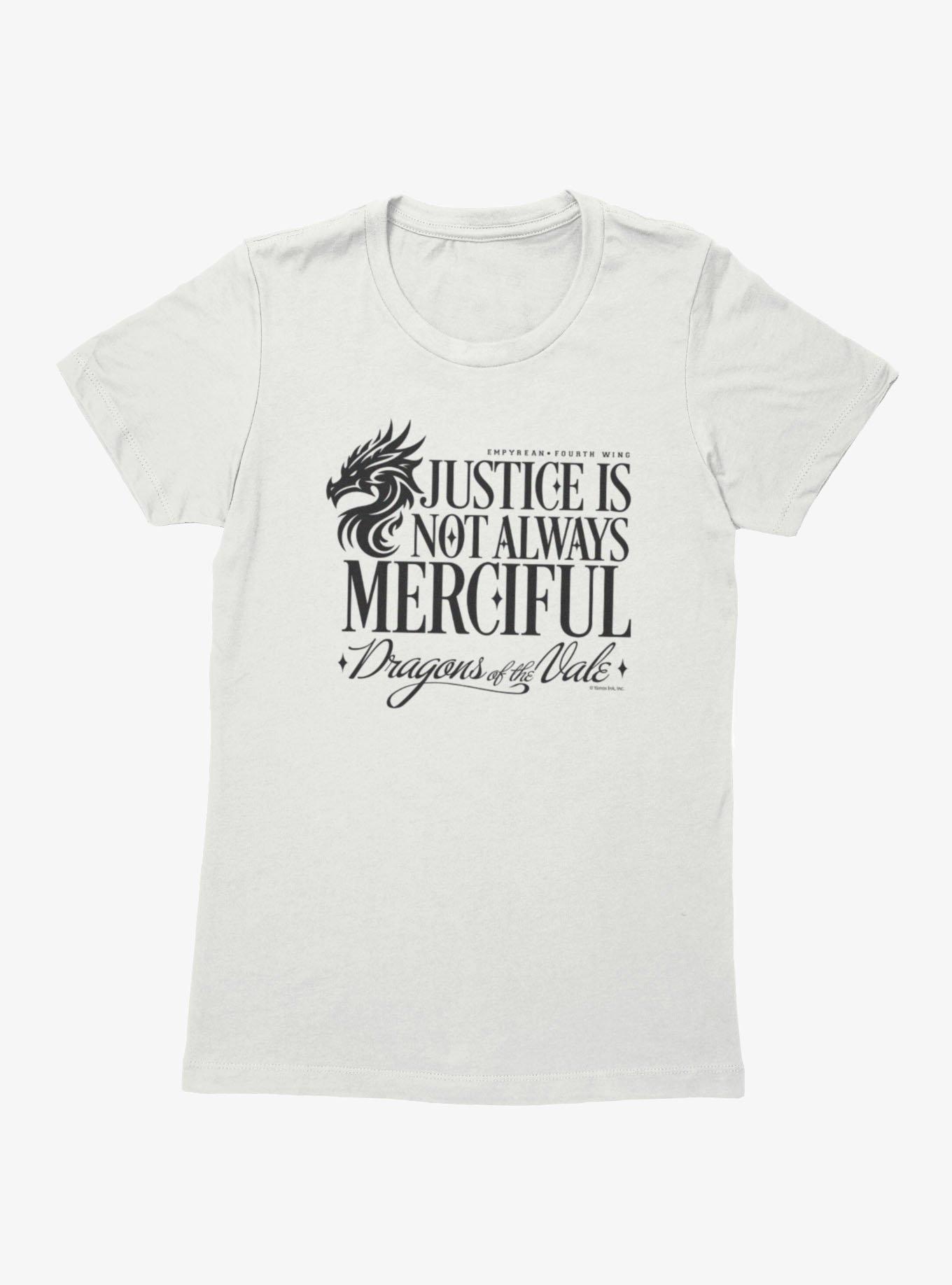 Fourth Wing The Empyrean Justice Is Not Merciful Womens T-Shirt, , hi-res