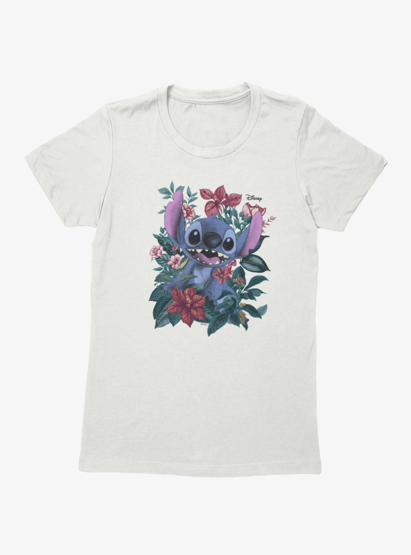 Disney Lilo and Stitch Stitch In Garland Of Flowers Womens T-Shirt, , hi-res