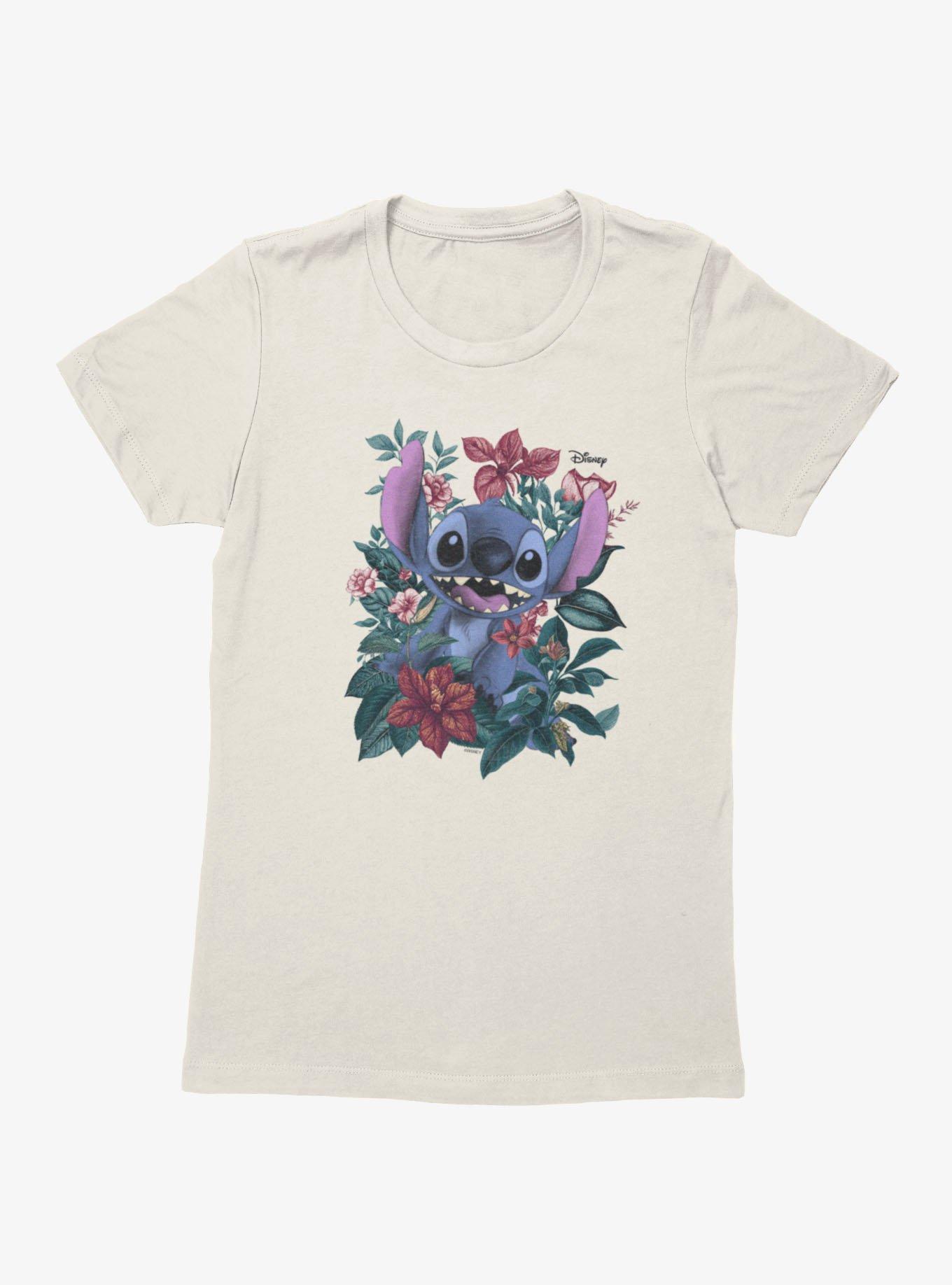 Disney Lilo and Stitch Stitch In Garland Of Flowers Womens T-Shirt, , hi-res