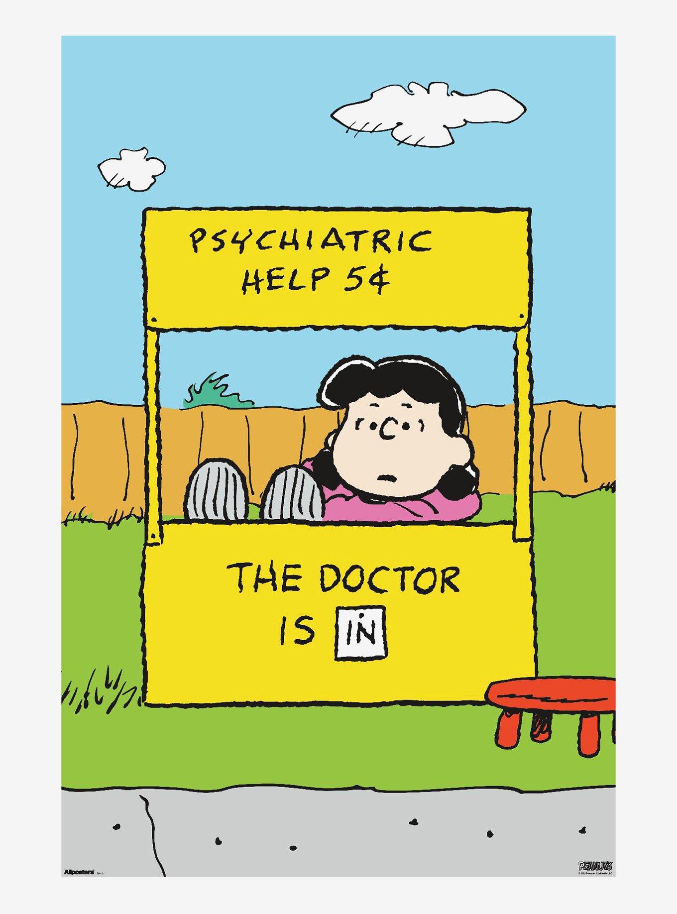 Peanuts Lucy Psychiatric Help Poster, , hi-res