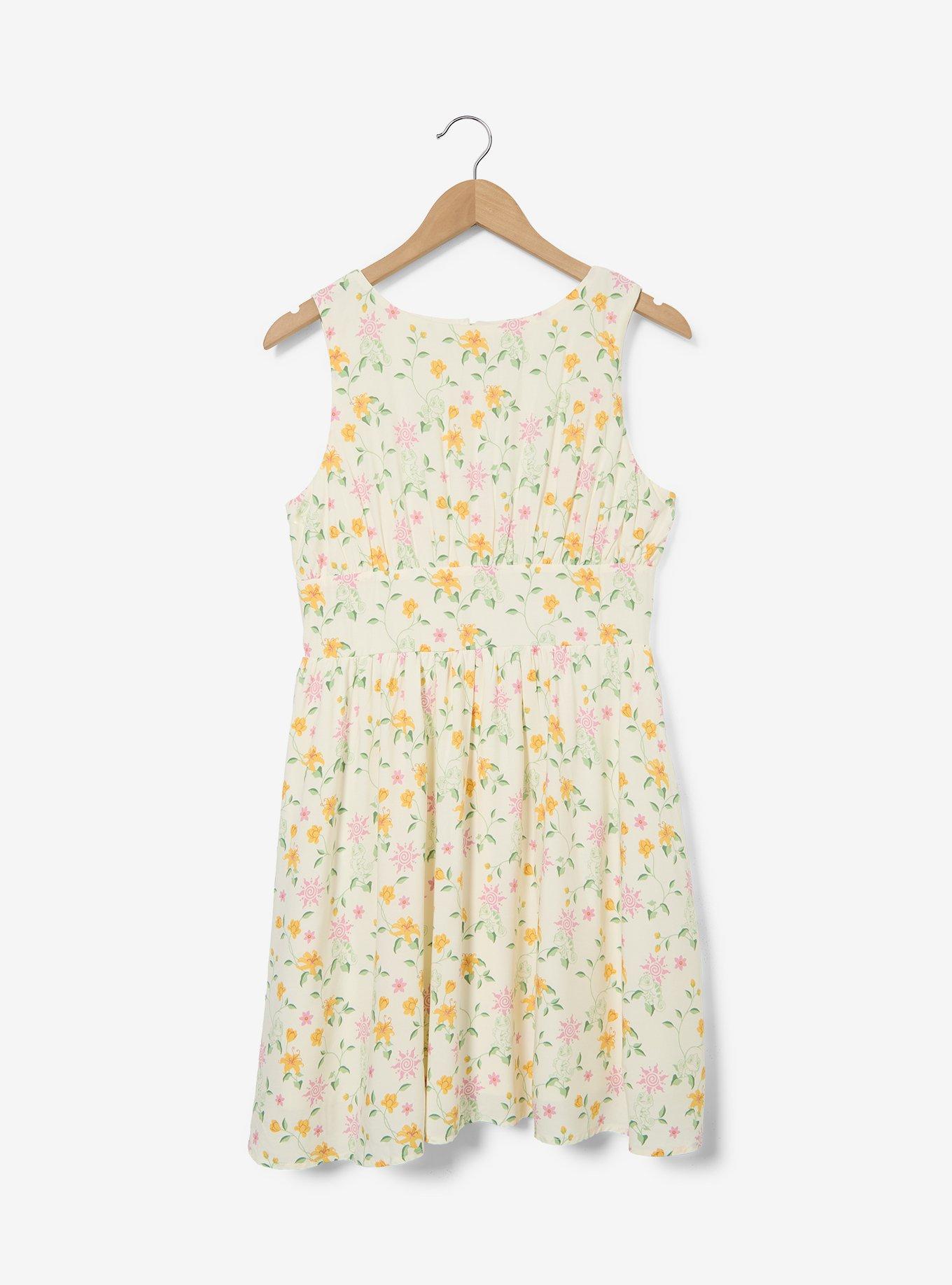 Disney Tangled Pascal Floral Allover Print Tank Dress - BoxLunch Exclusive, , hi-res