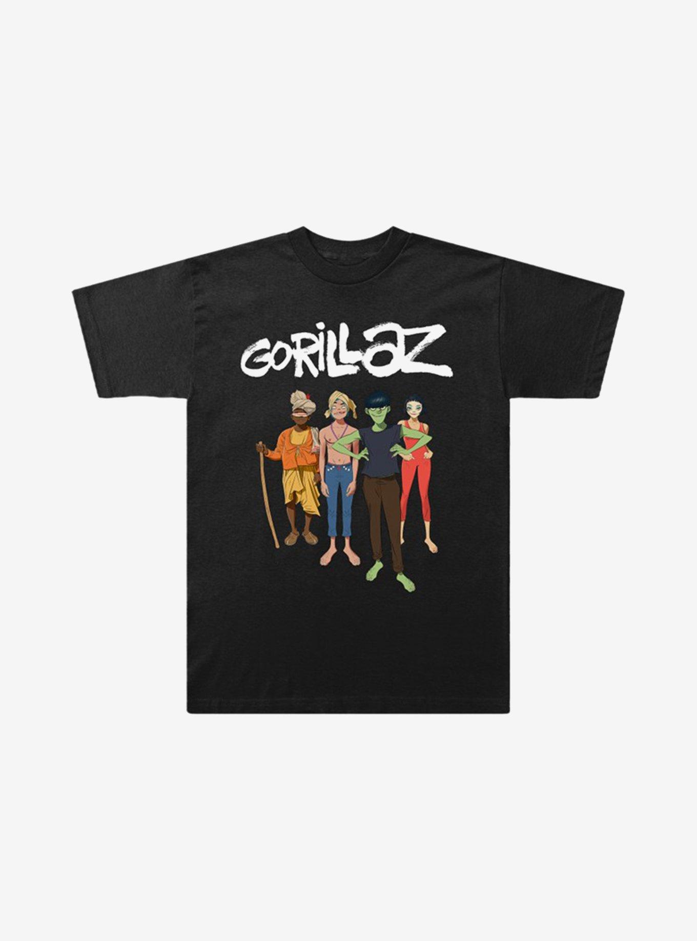 Gorillaz　Tシャツ　 Gorillaz The Mountain Group Portrait T-Shirt | Hot Topic