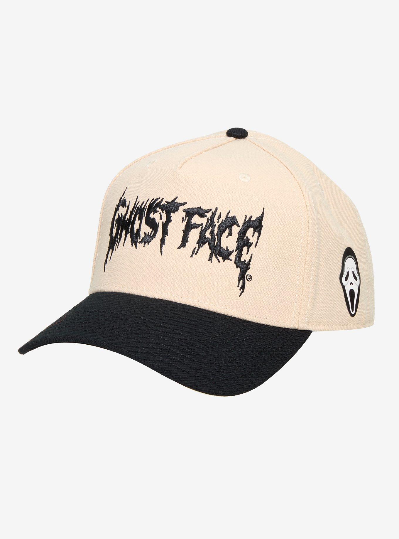 Ghost Face Metal Embroidered Snapback Hat, , hi-res