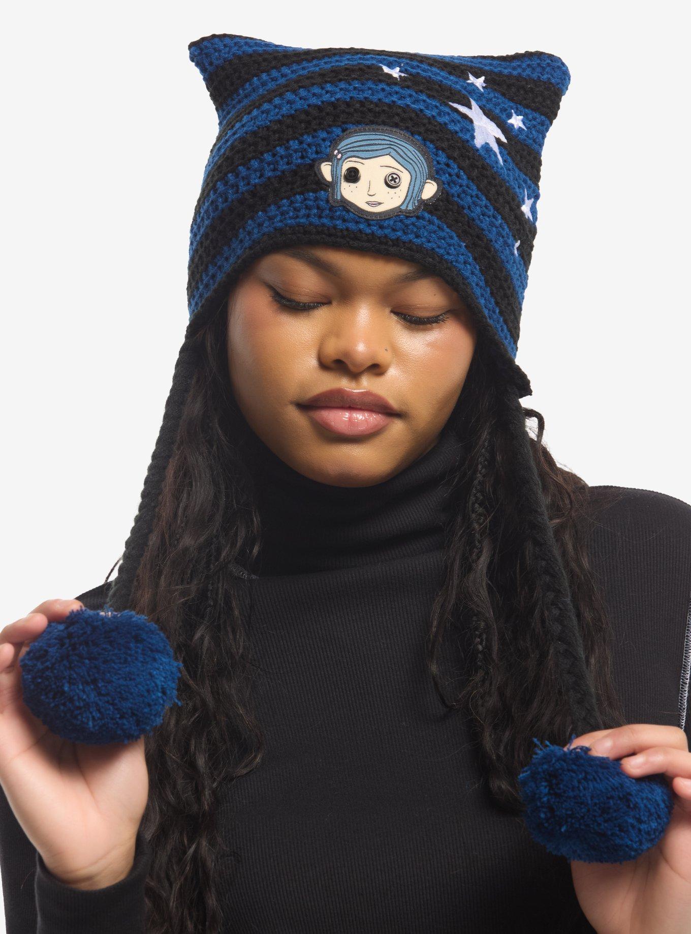 Coraline Stripe Subtle Ear Tassel Beanie, , hi-res