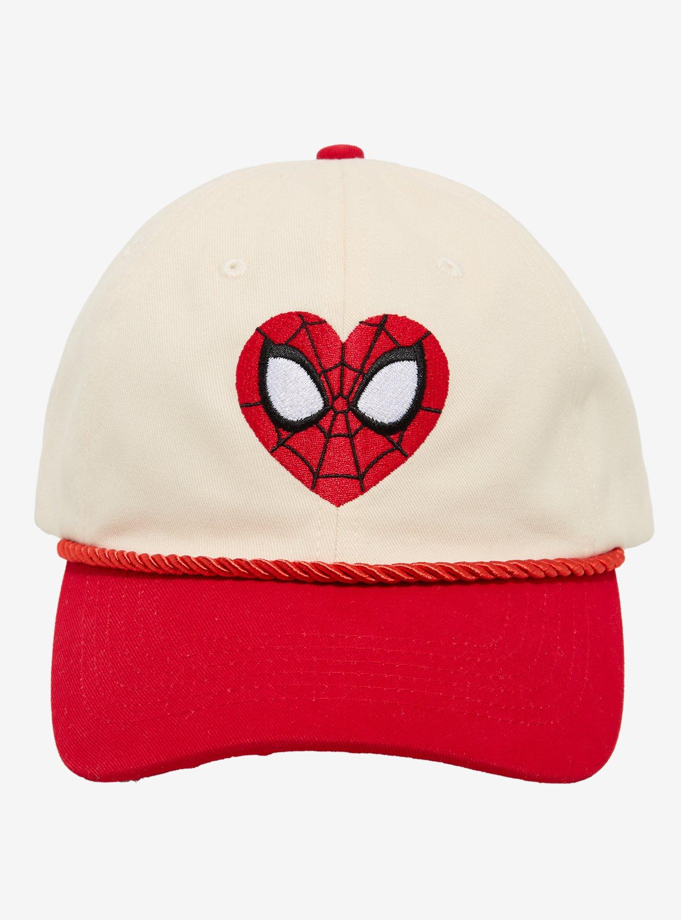 Marvel Spider-Man Heart Mask Embroidered Ball Cap - BoxLunch Exclusive, , hi-res