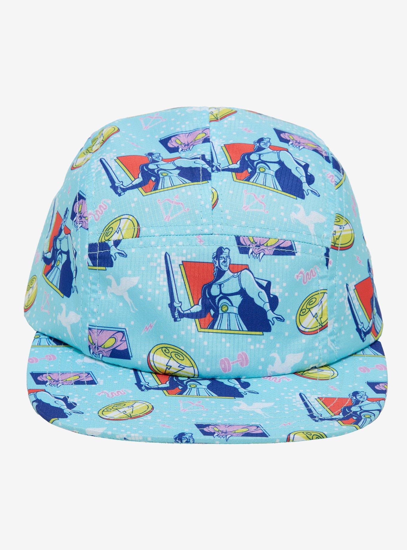 Disney Hercules Retro Allover Print Camper Ball Cap - BoxLunch Exclusive, , hi-res