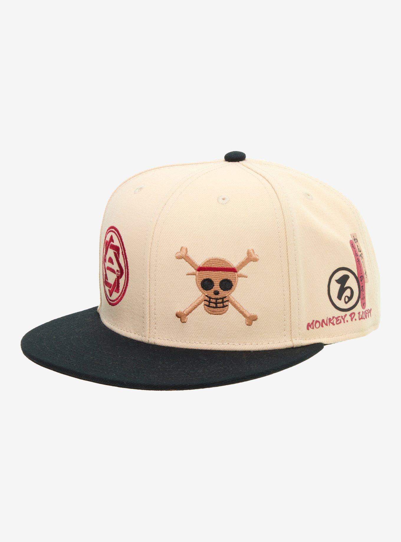 One Piece Monkey D. Luffy Embroidered Icons Ball Cap - BoxLunch Exclusive, , hi-res