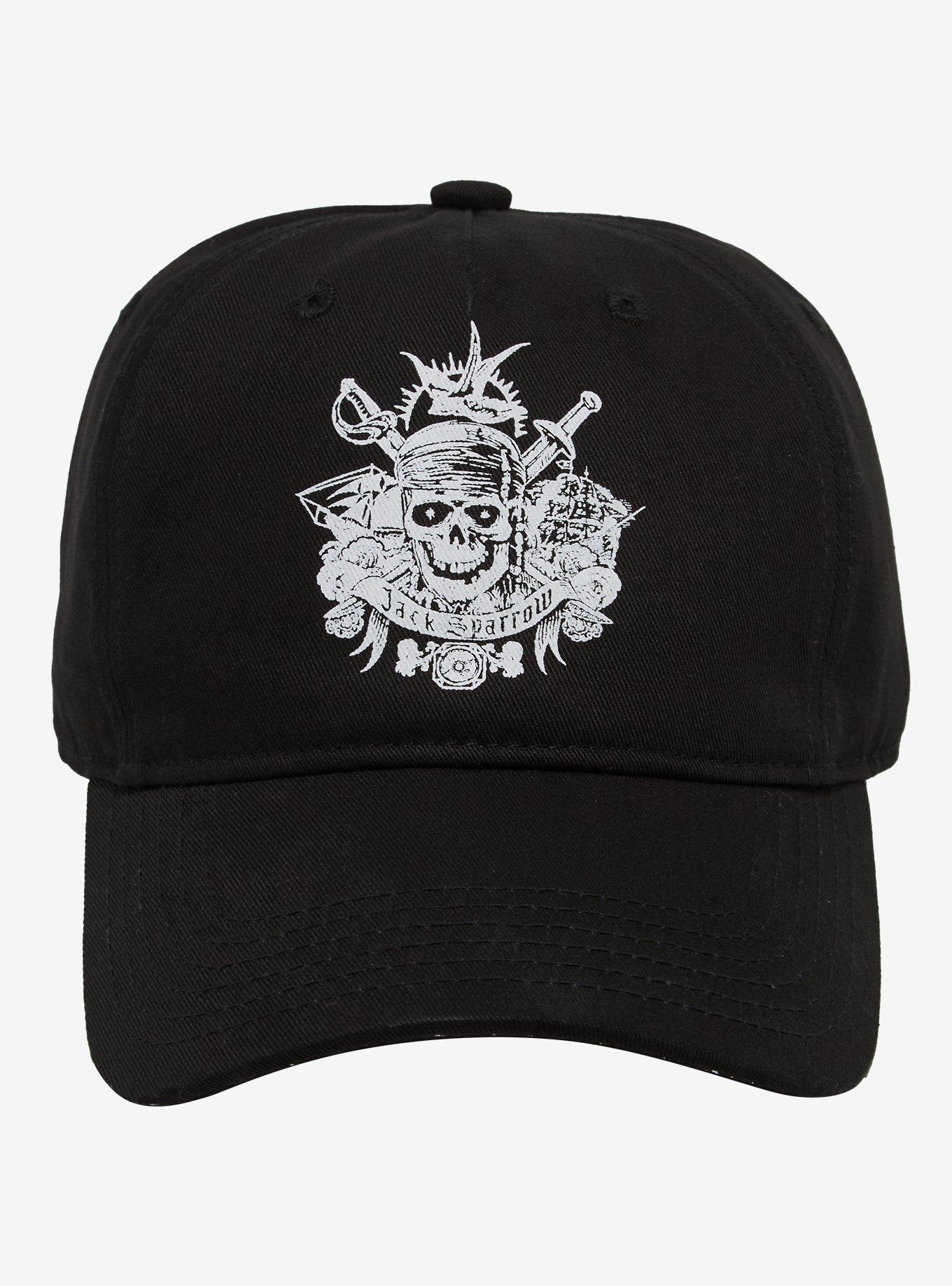 Pirates of the Caribbean Jack Sparrow Jolly Roger Ball Cap &mdash; BoxLunch Exclusive, , hi-res