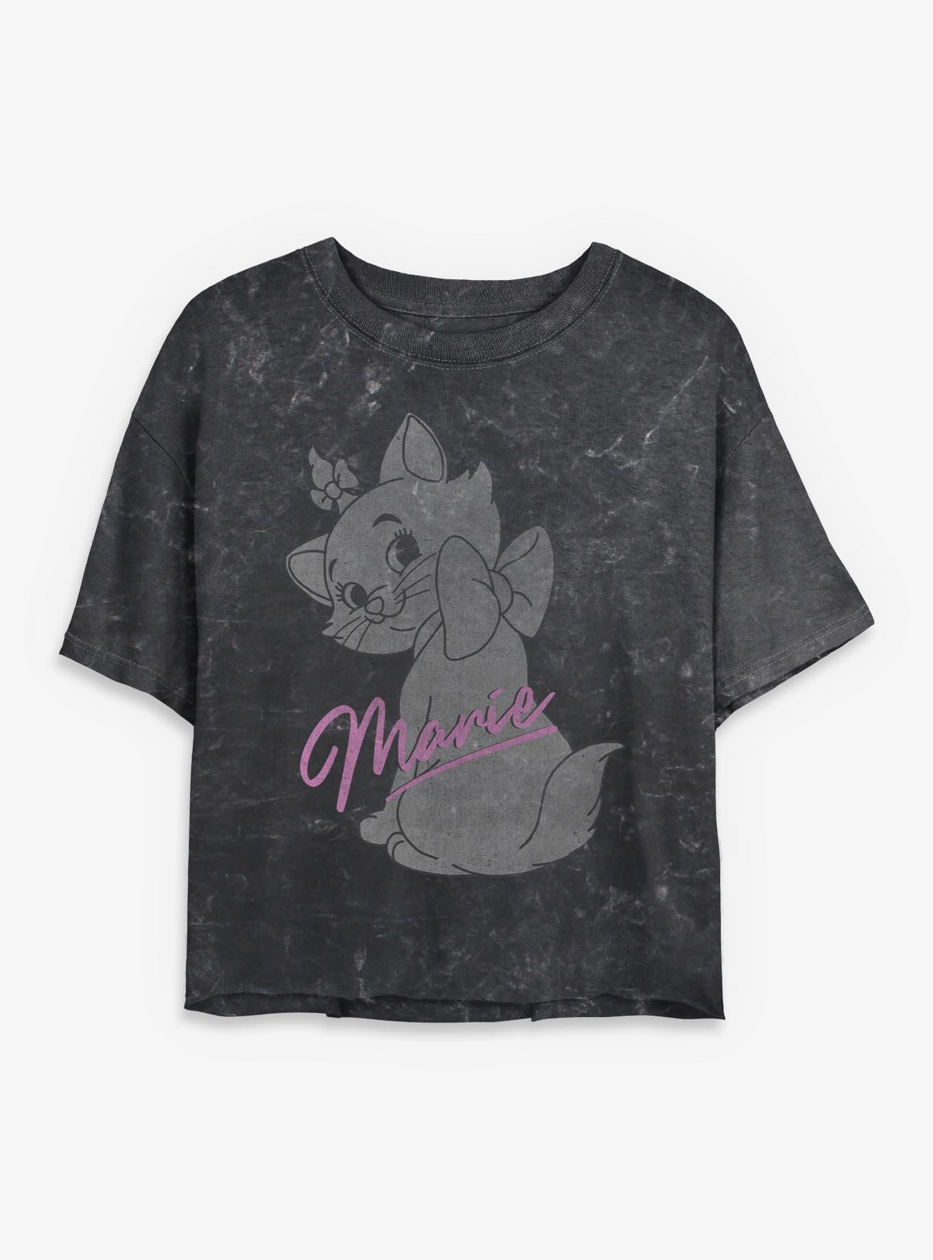 Disney The Aristocats Marie Girls Mineral Wash Crop T-Shirt, , hi-res